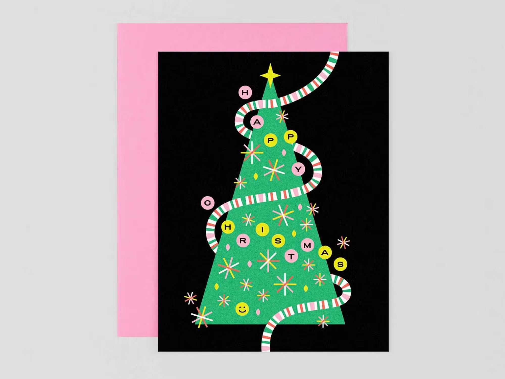 Happy Christmas Tree Holiday Card