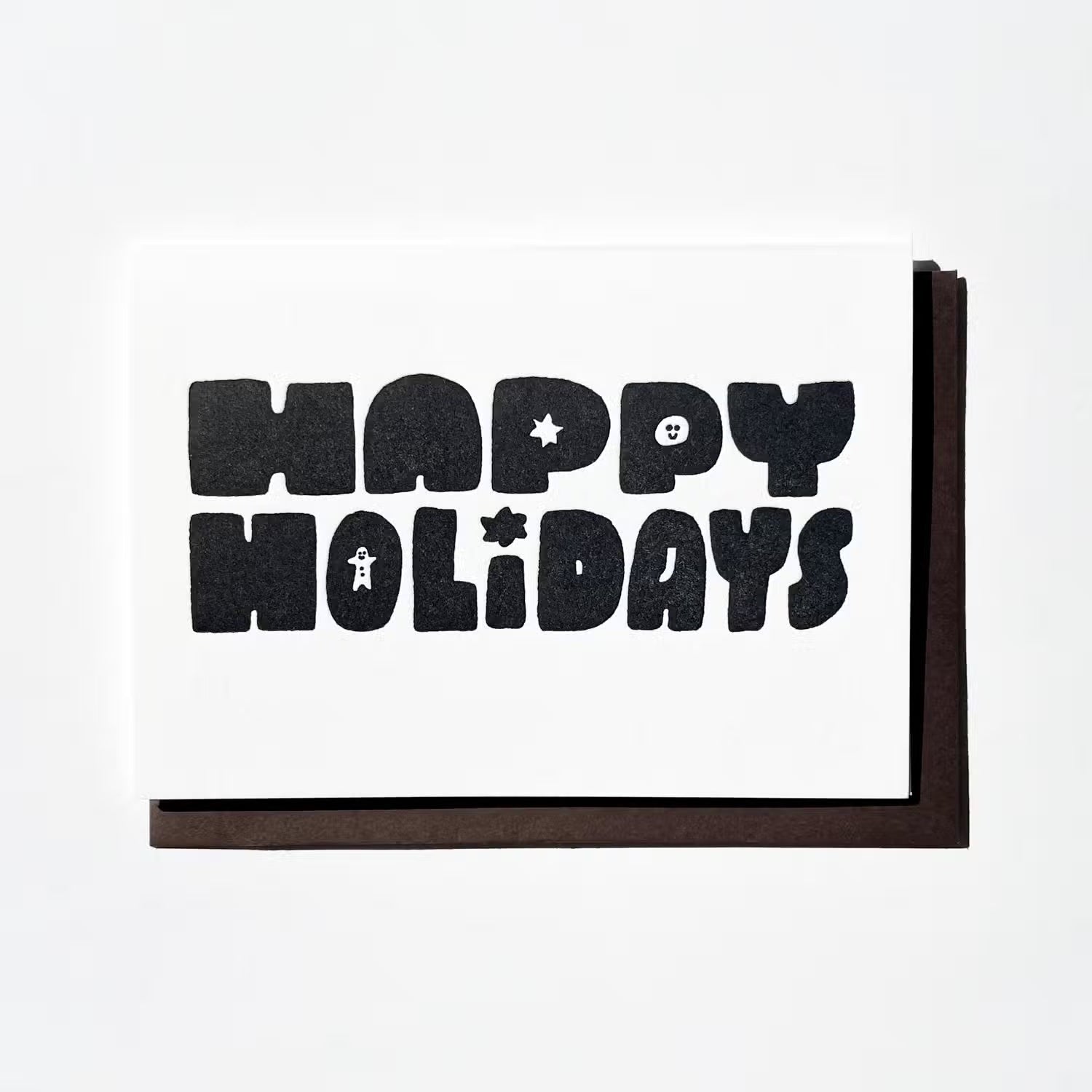Happy Holidays Letterpress Card