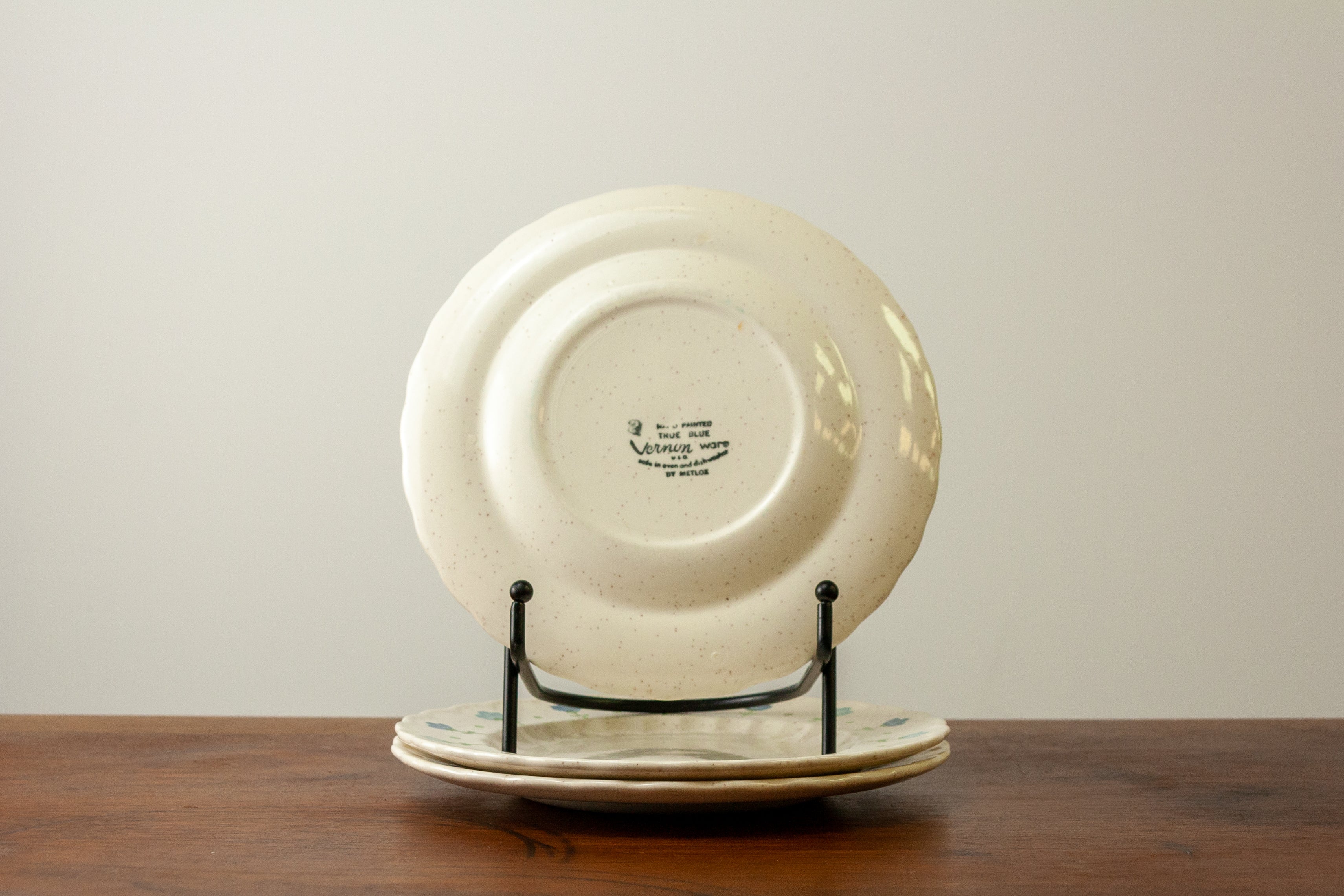 True Blue Vernonware Salad Plates (Set of 3)