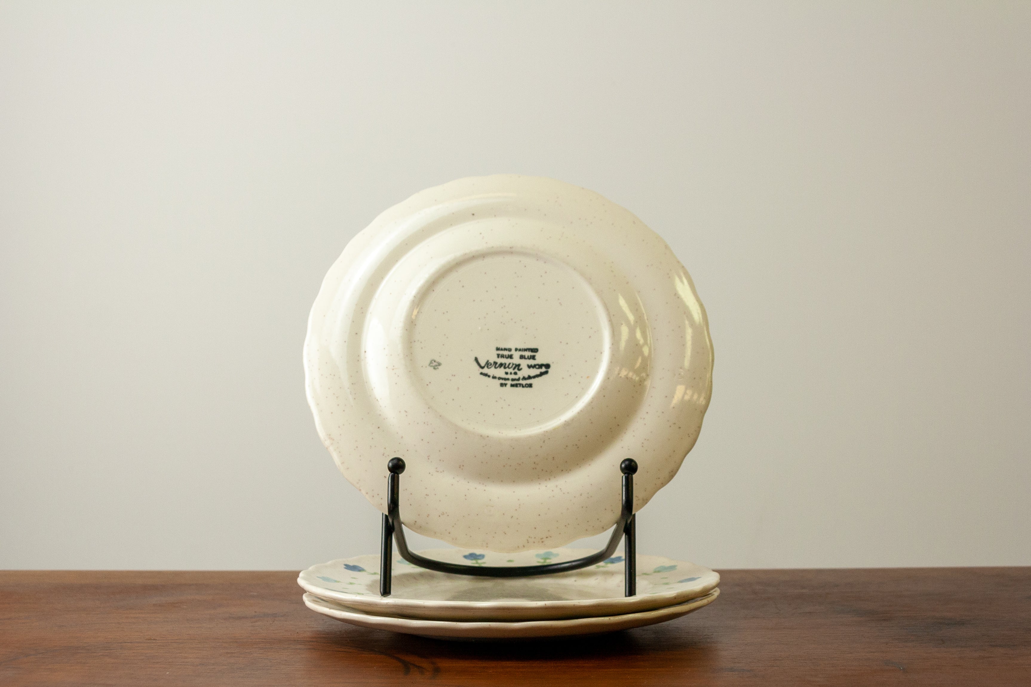 True Blue Vernonware Salad Plates (Set of 3)