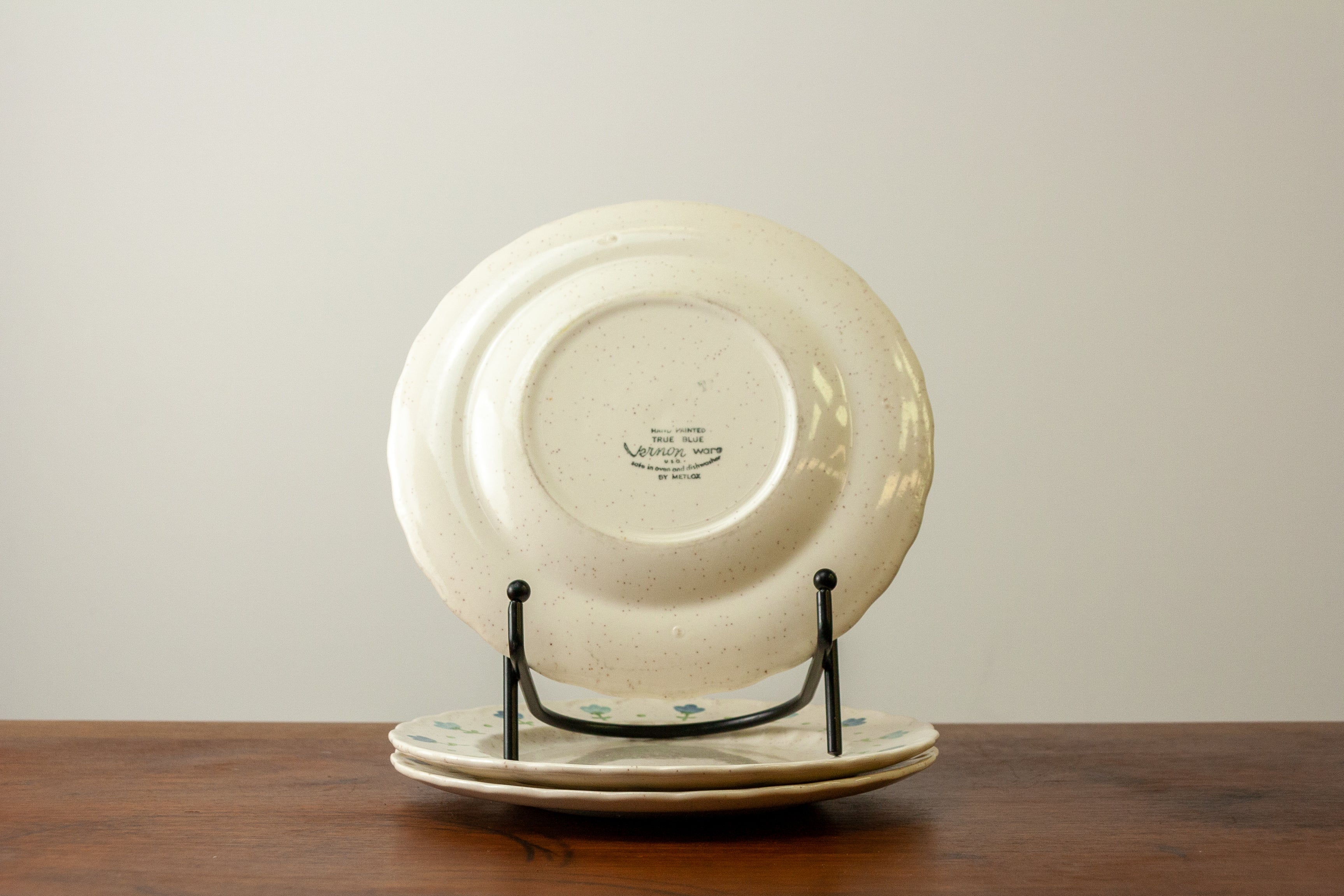 True Blue Vernonware Salad Plates (Set of 3)