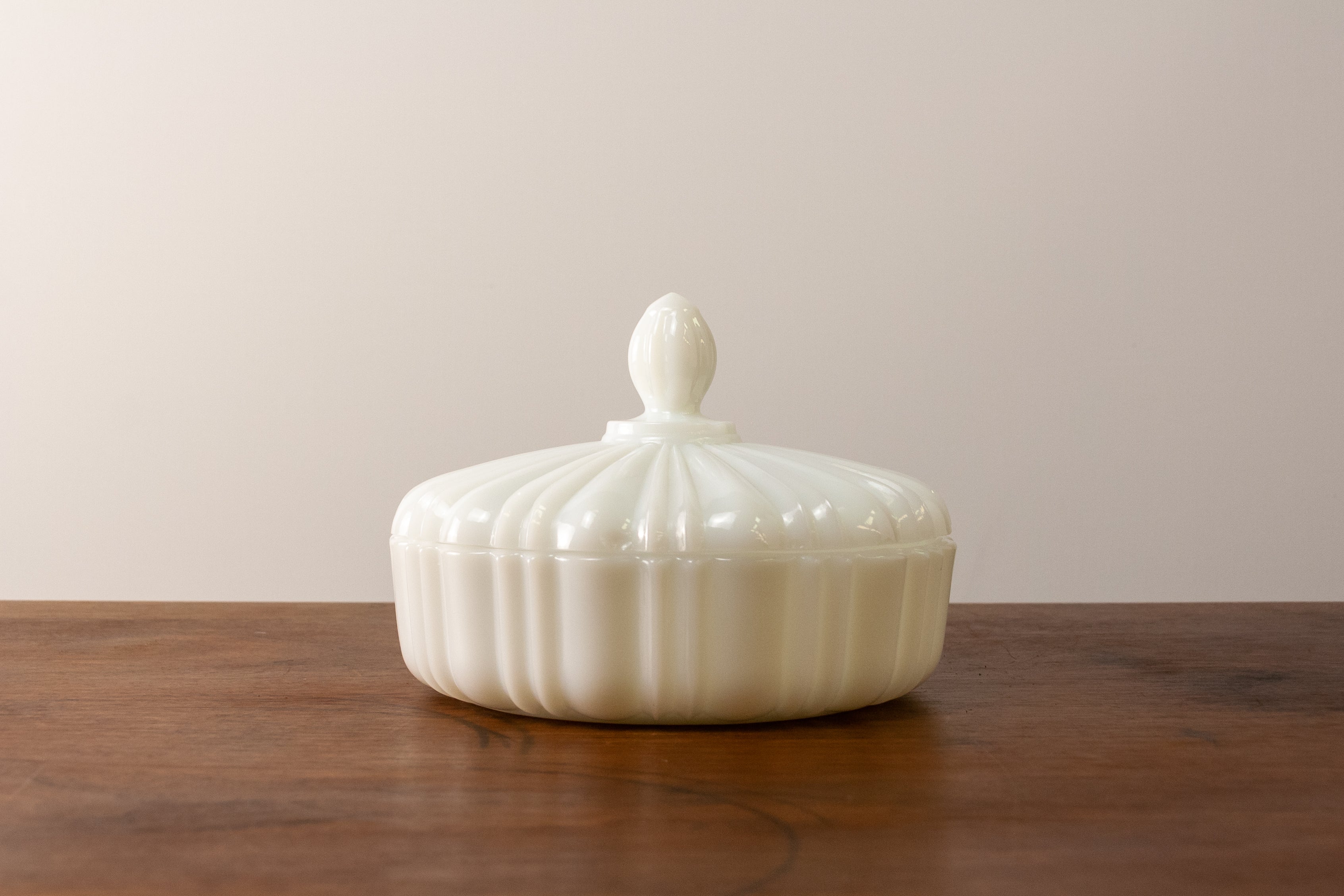 Anchor Hocking Milk Glass Covered Dish