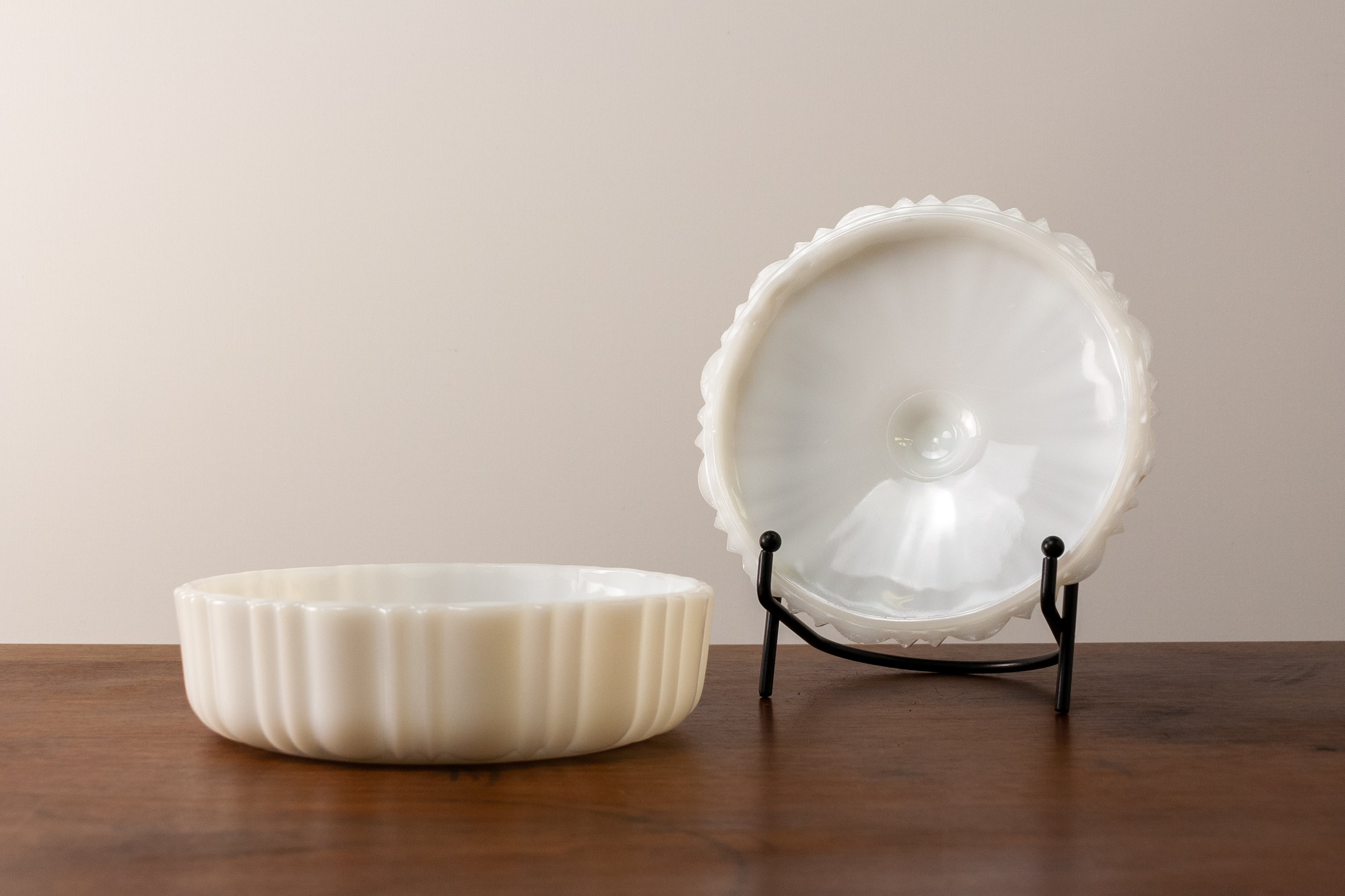 Anchor Hocking Milk Glass Covered Dish