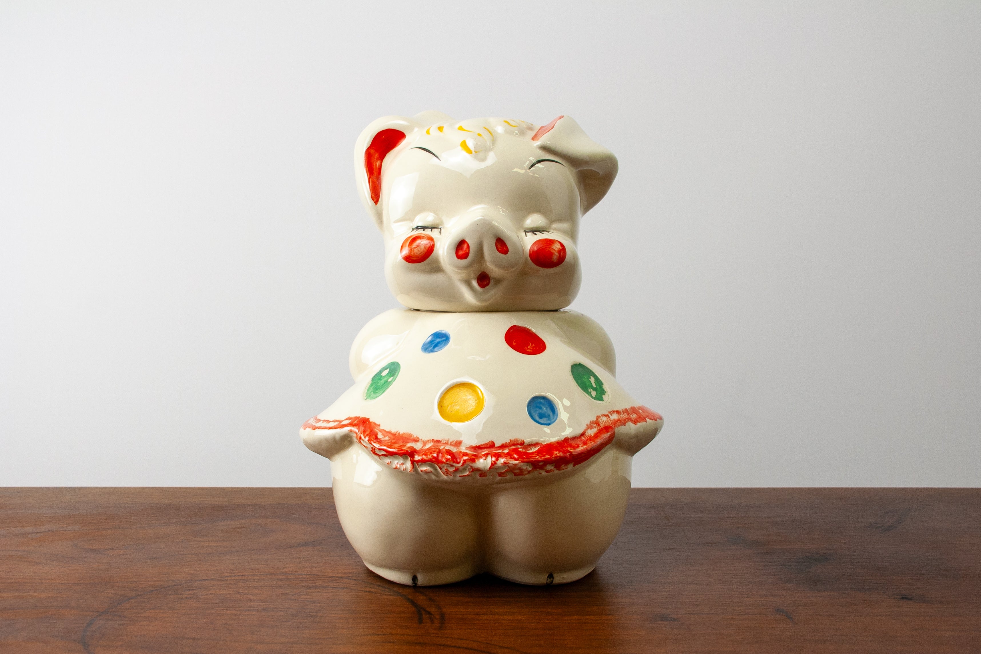 Shawnee Pottery Polka Dot Pig Cookie Jar