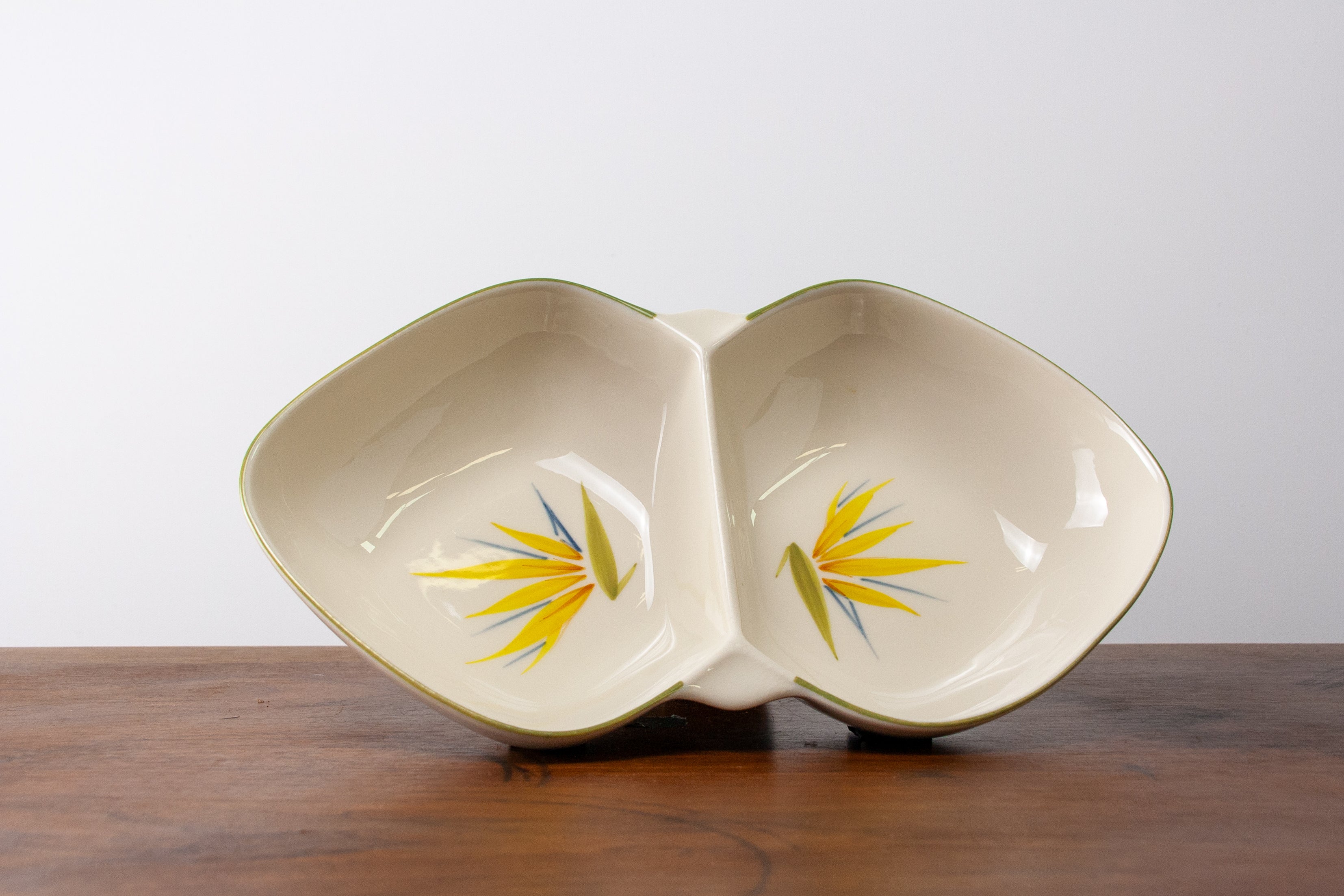 Winfield Pottery Bird of Paradise Divided Dish