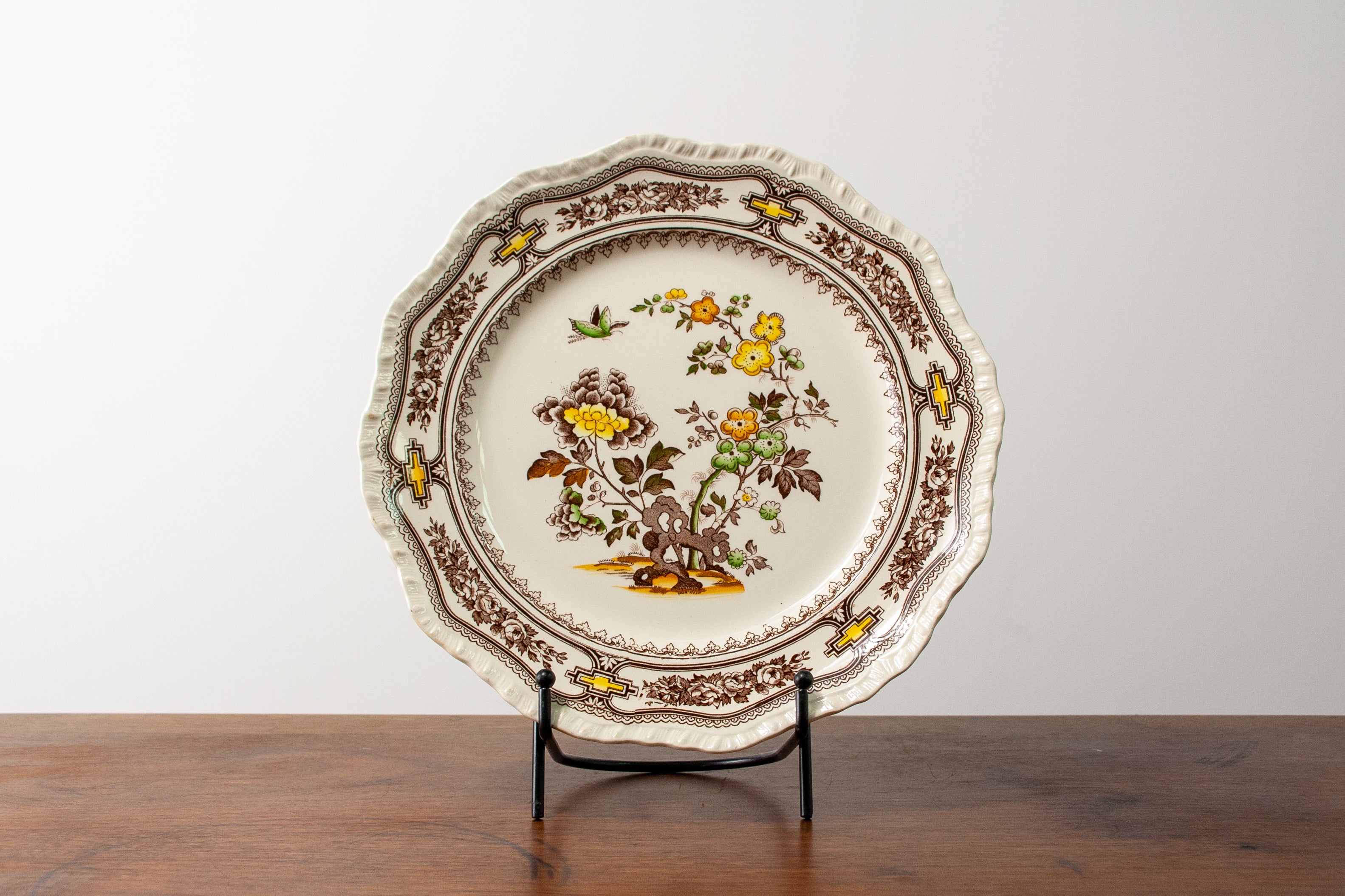 Mason Ironstone Manchu Brown Plate
