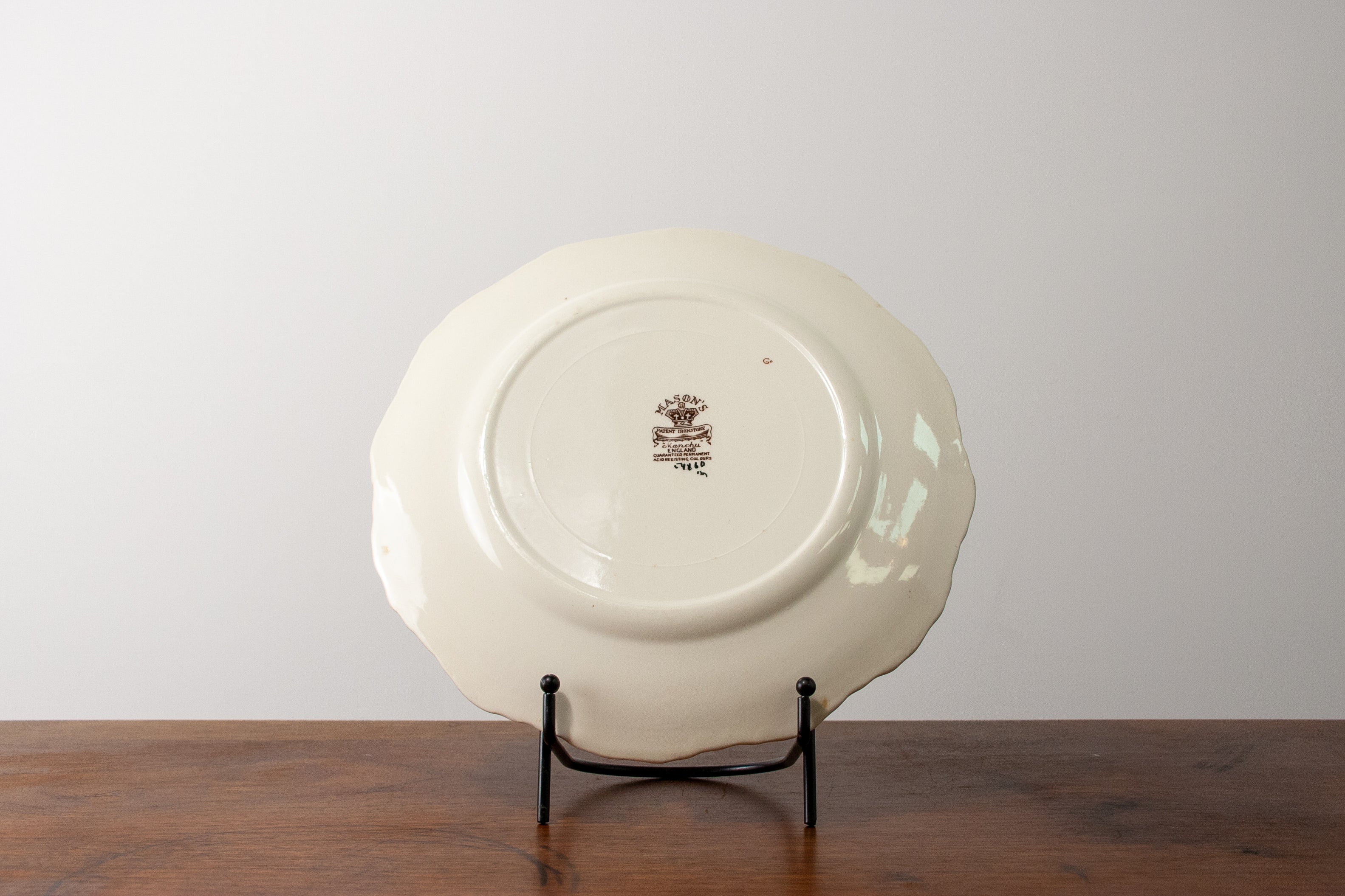 Mason Ironstone Manchu Brown Plate