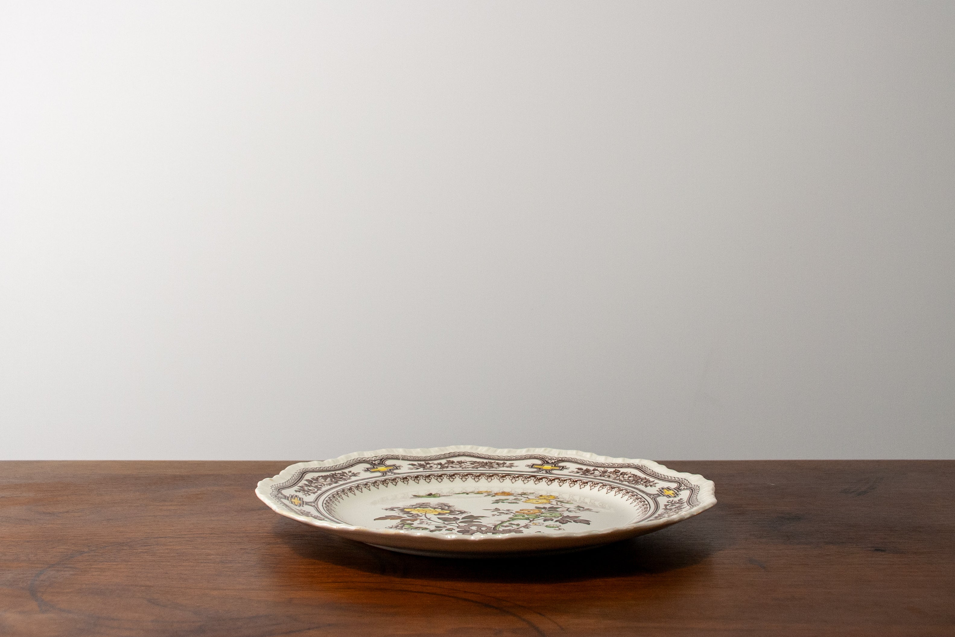 Mason Ironstone Manchu Brown Plate