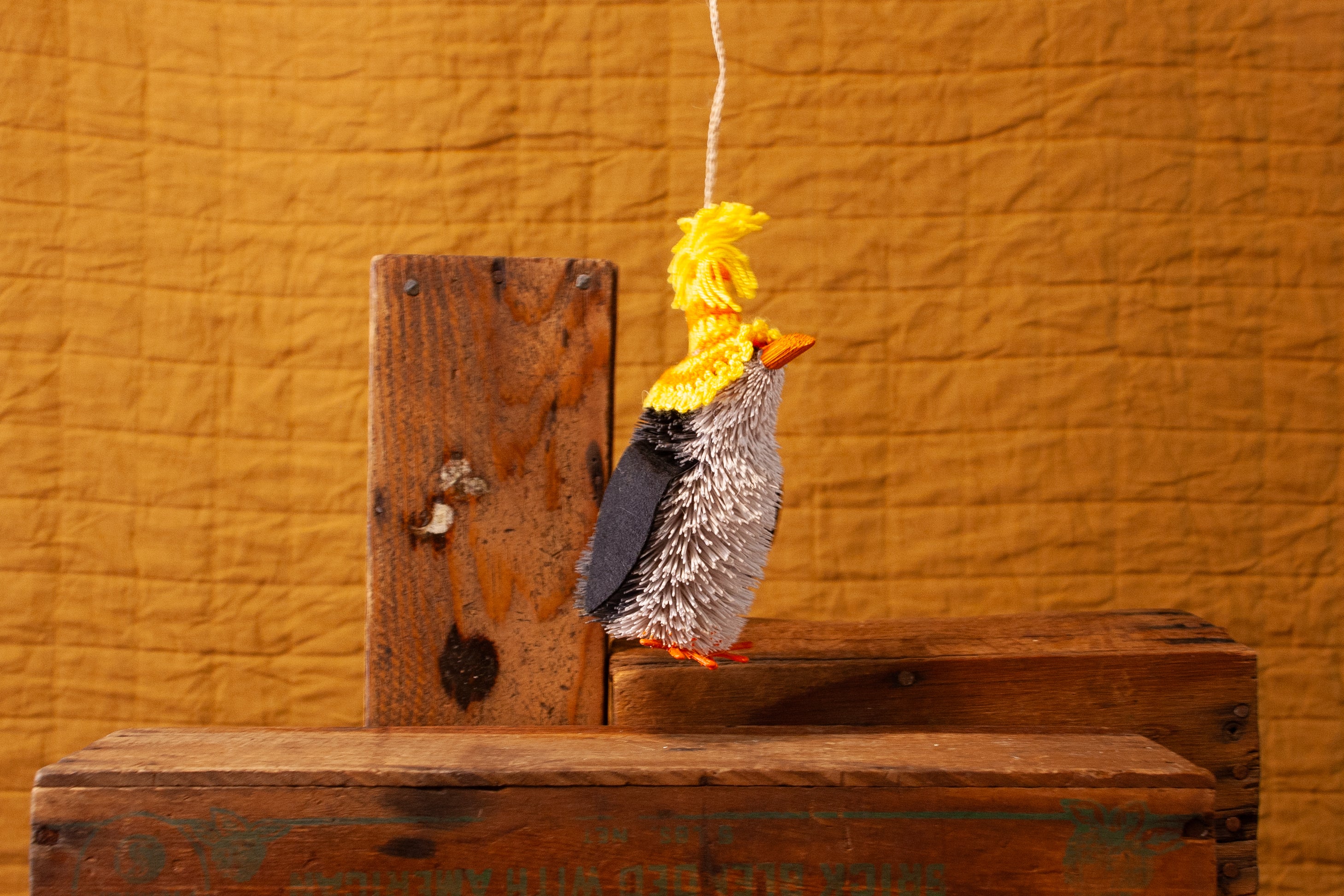 Bristle Penguin Ornament