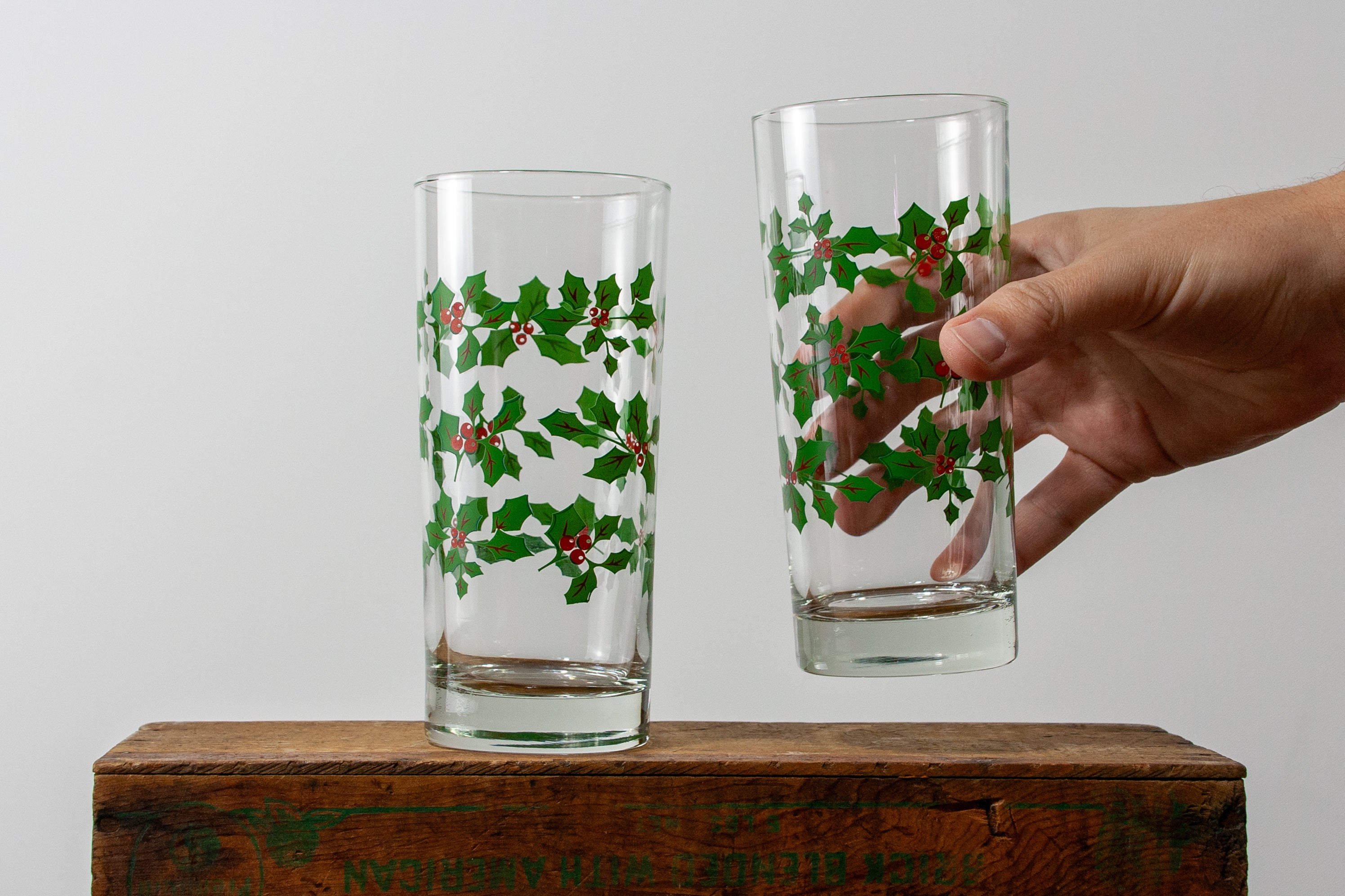 Holly Berry Drinking Glasses (Set of 2)