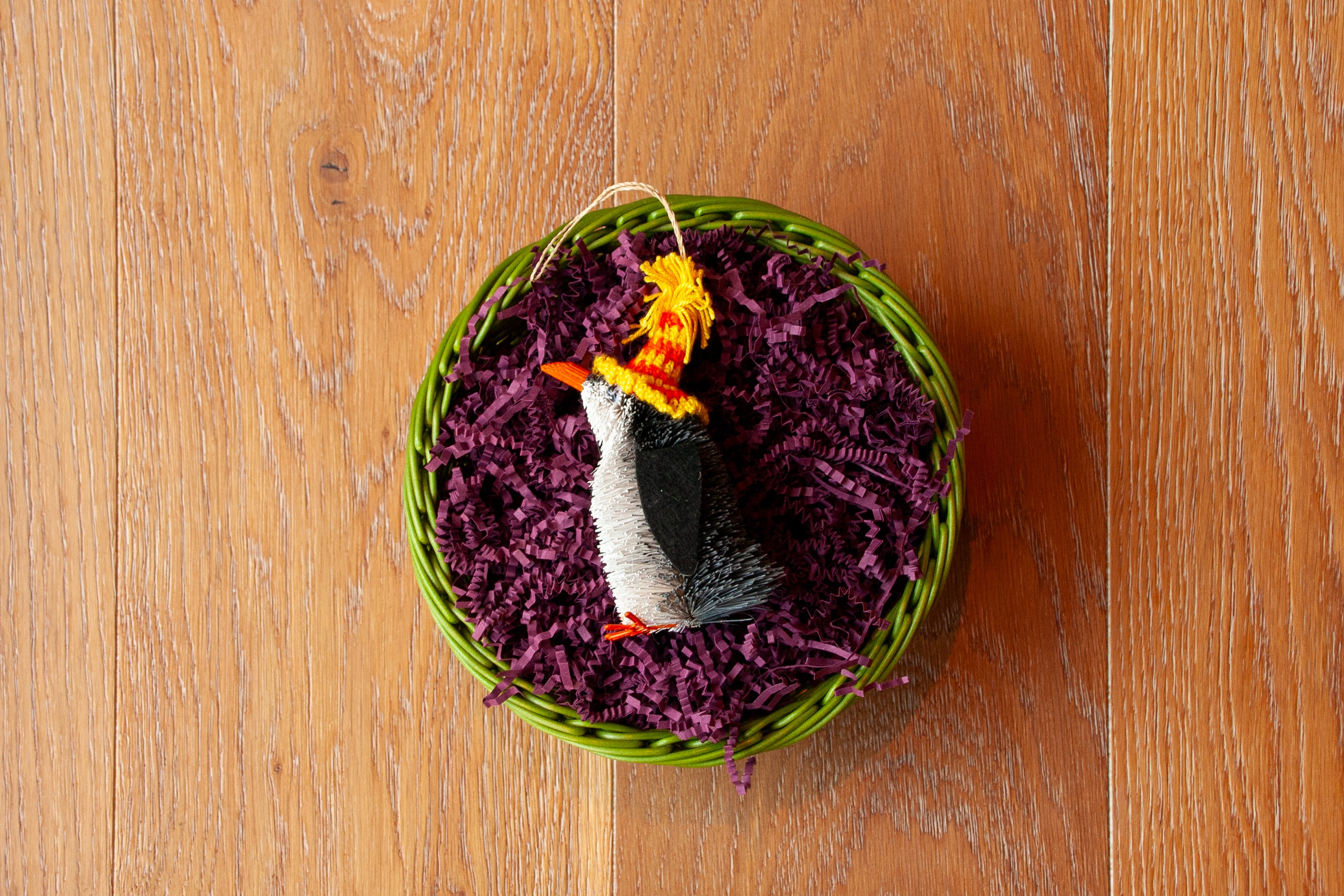 Bristle Penguin Ornament