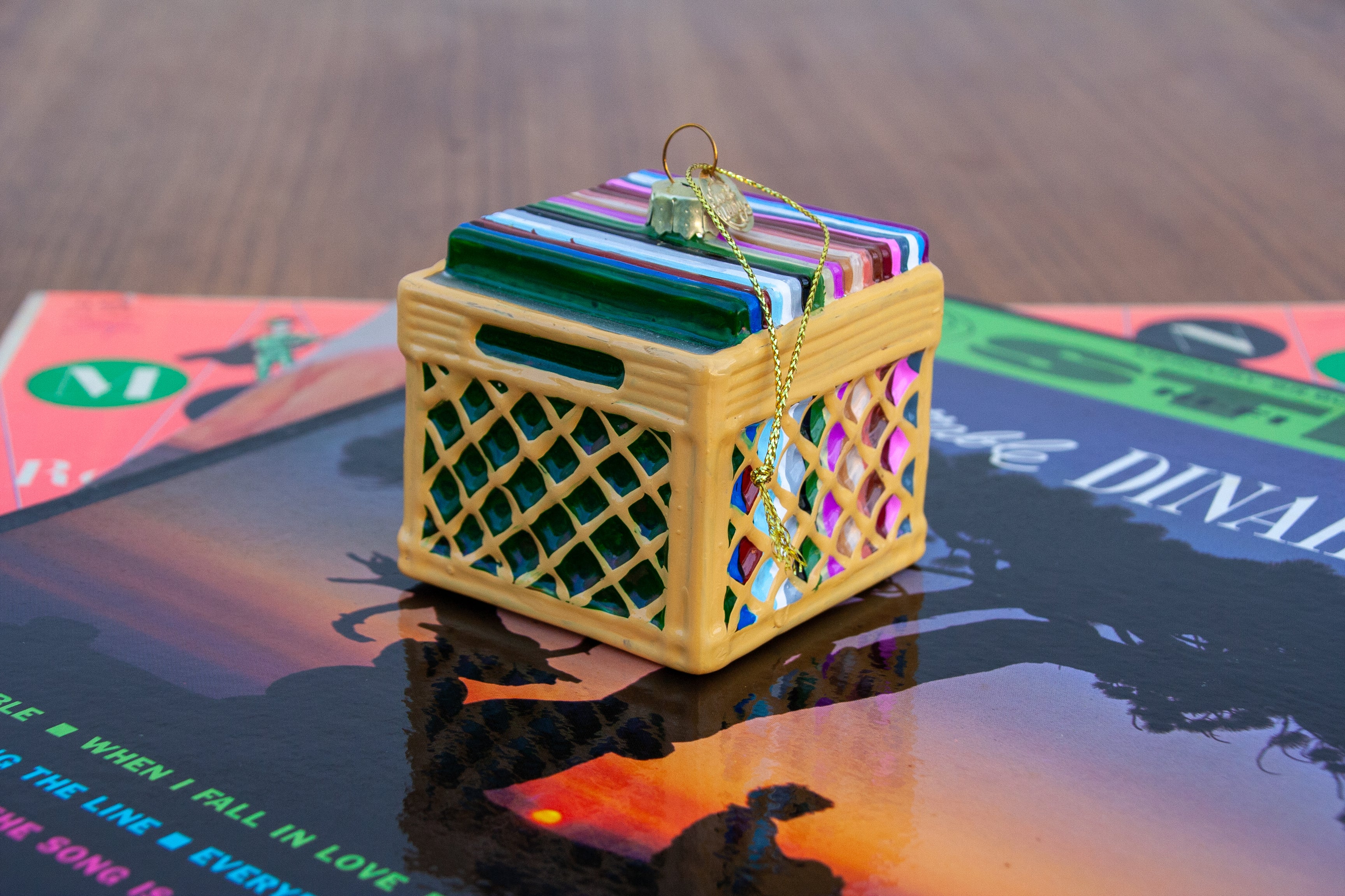 Record Crate Ornament