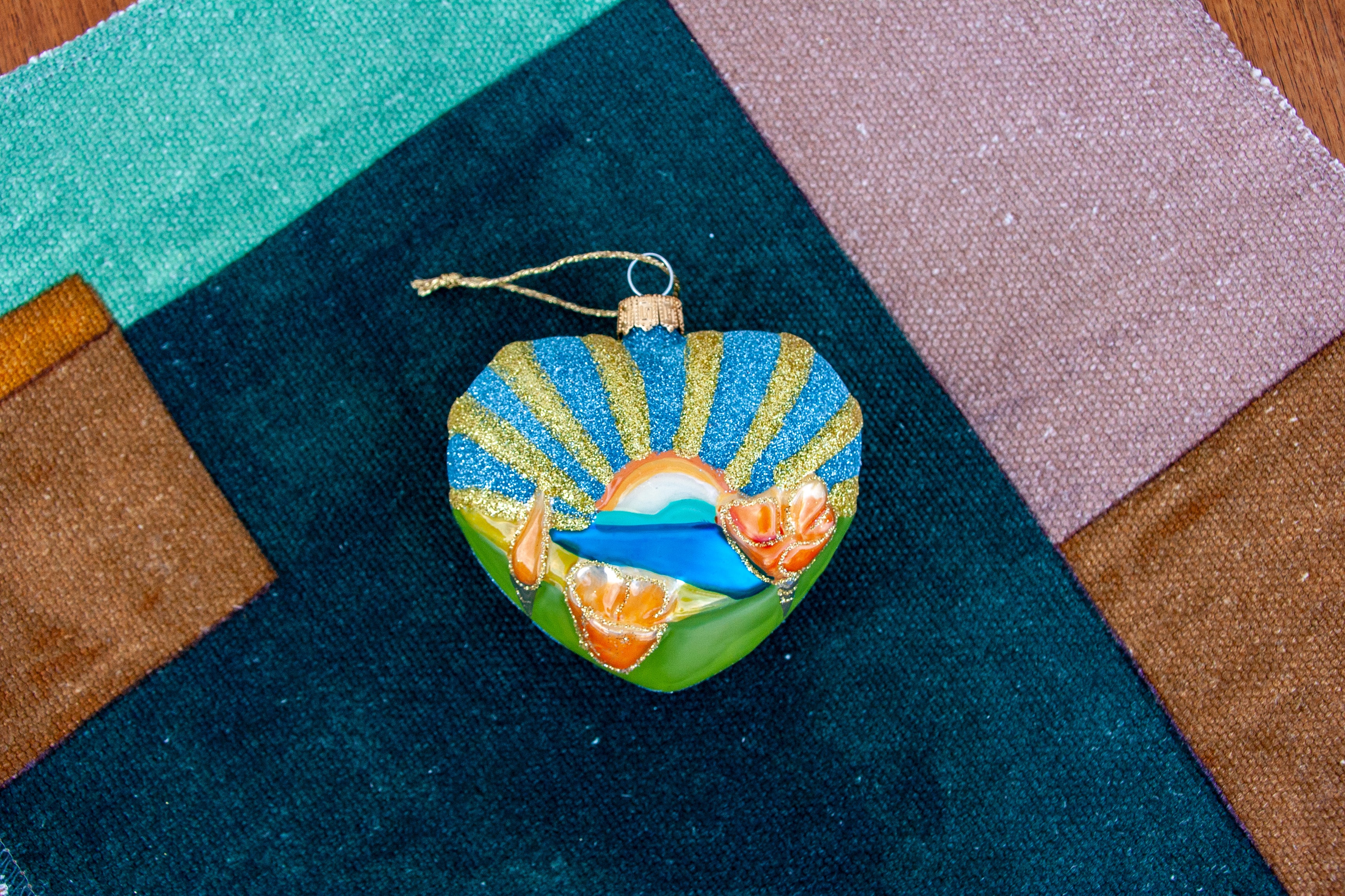 California Heart Ornament