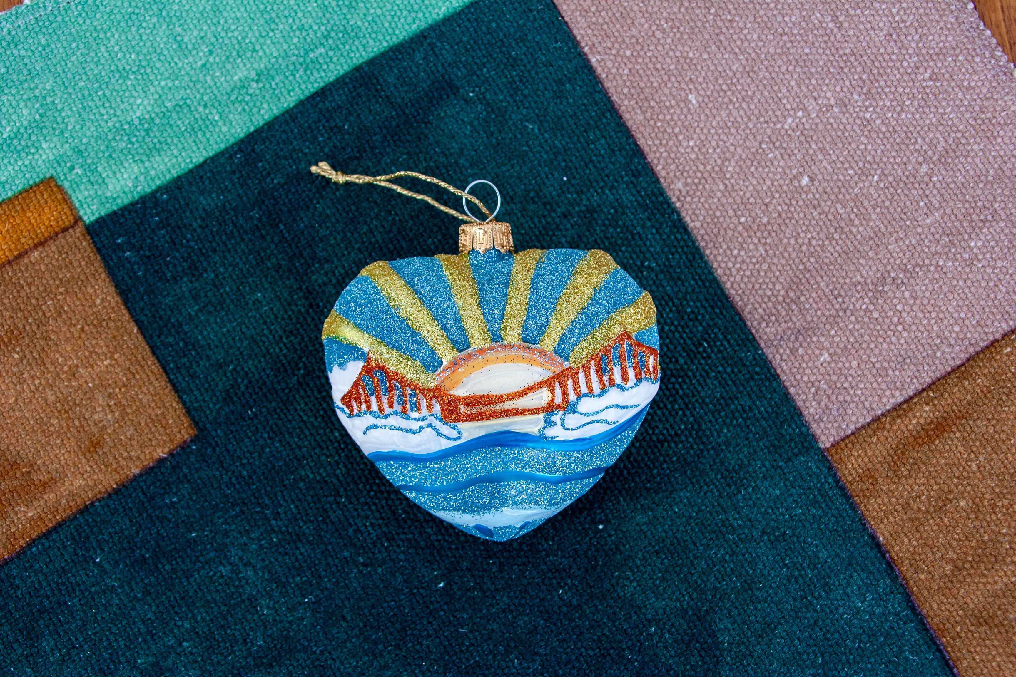 California Heart Ornament