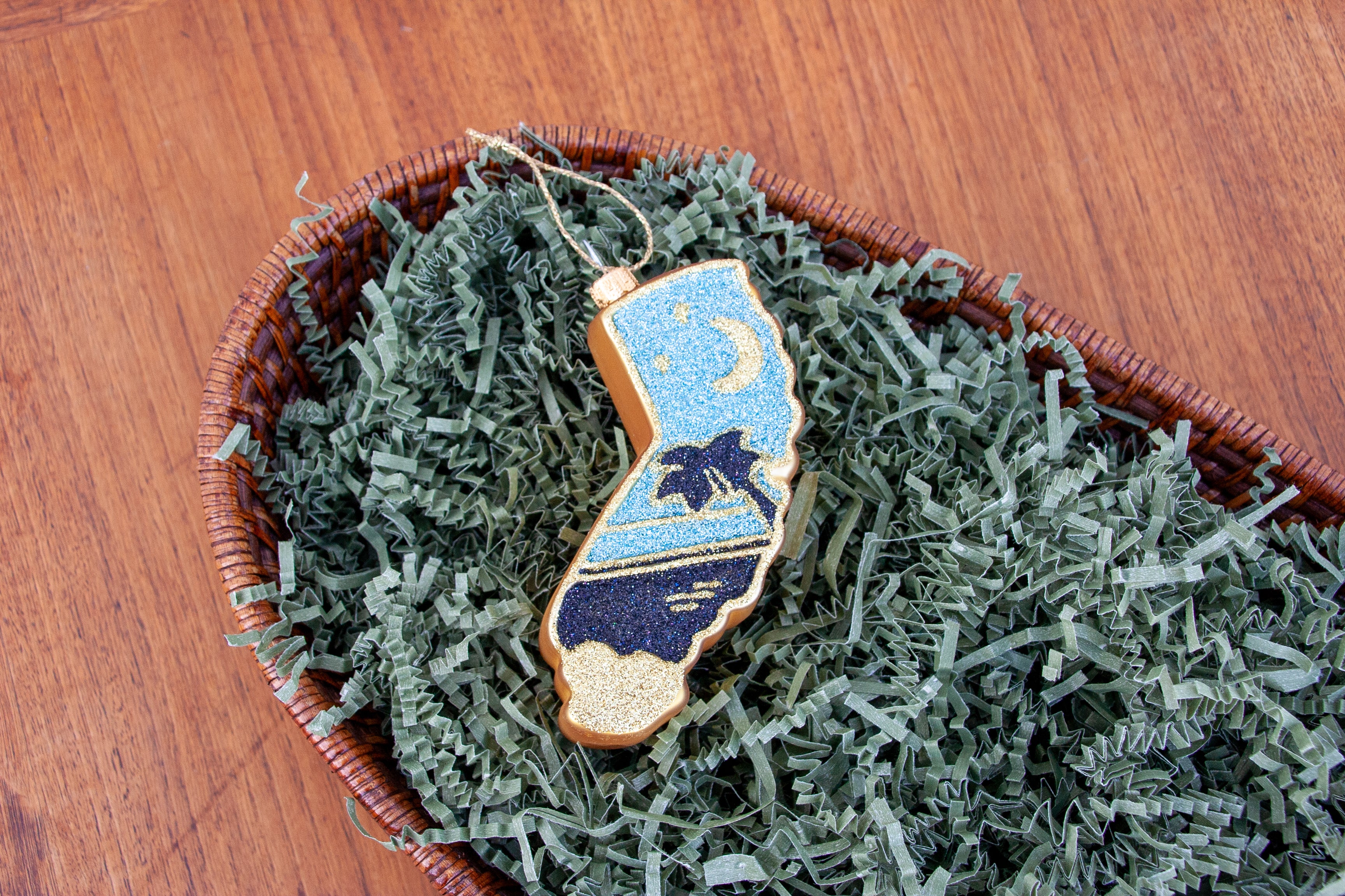 Retro California State Ornament