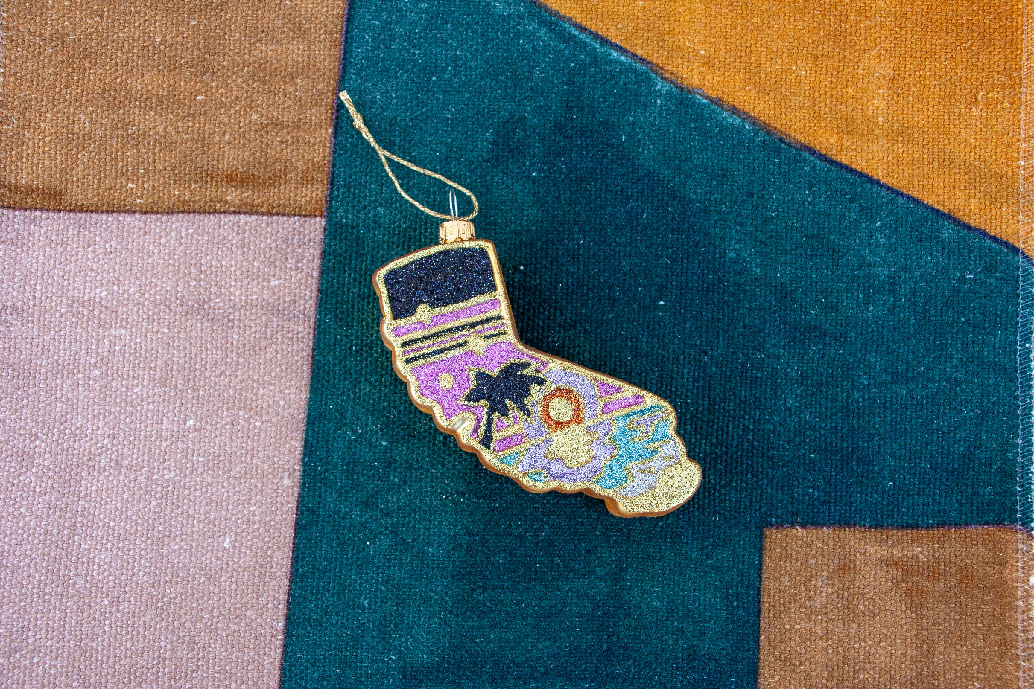 Retro California State Ornament