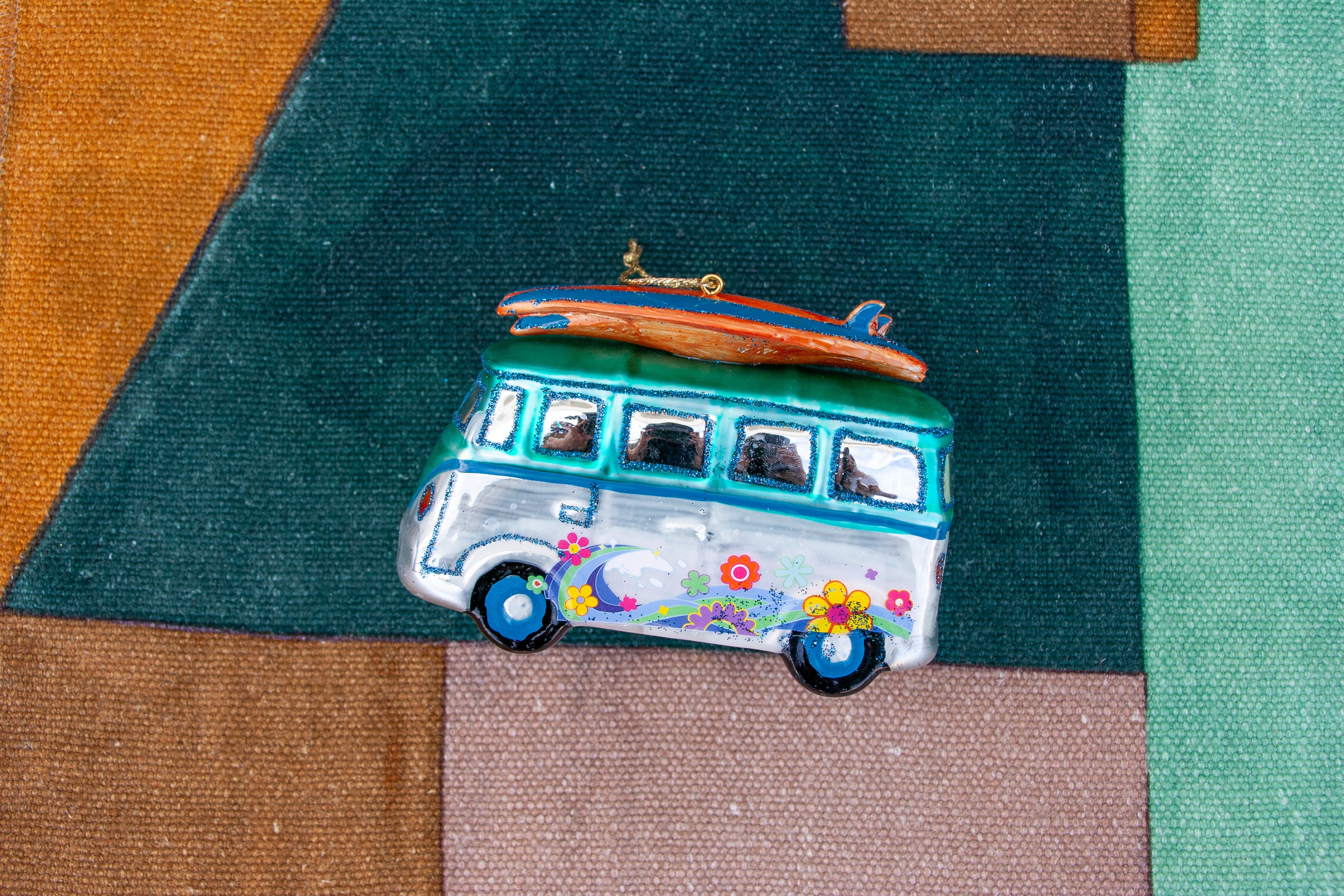 LAST ONE - California Hippie Surf Van Ornament