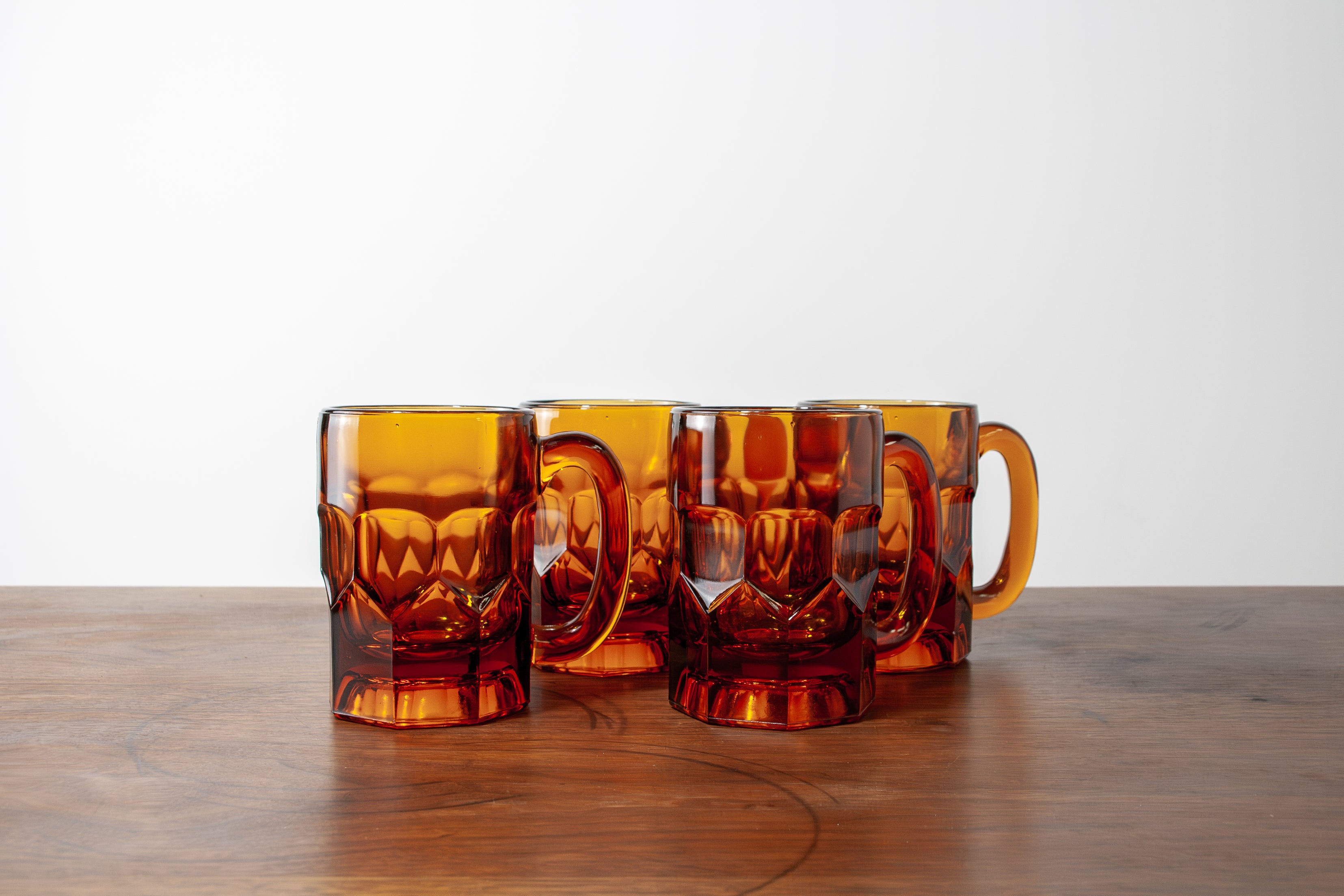Indiana Glass Amber Root Beer Glasses (Set of 4)
