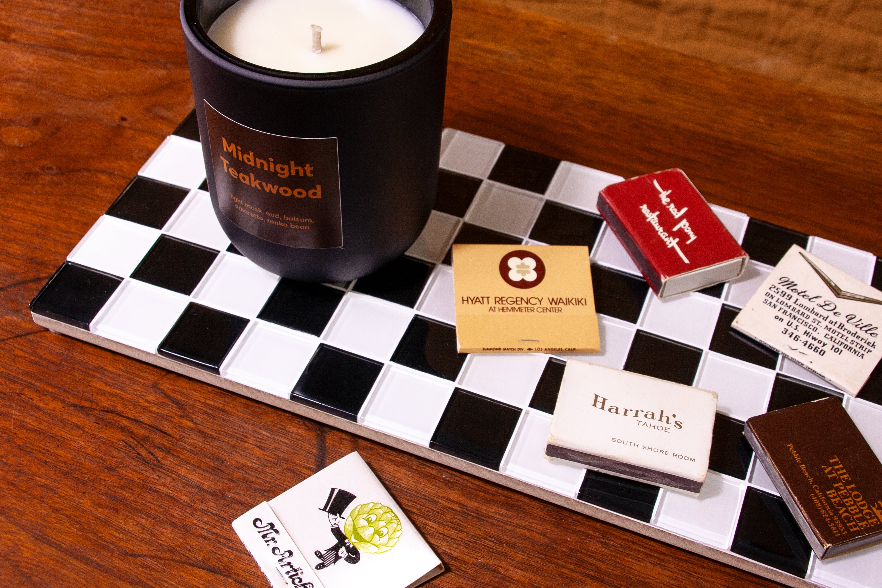 Midnight Teakwood Soy Candle, 10 oz