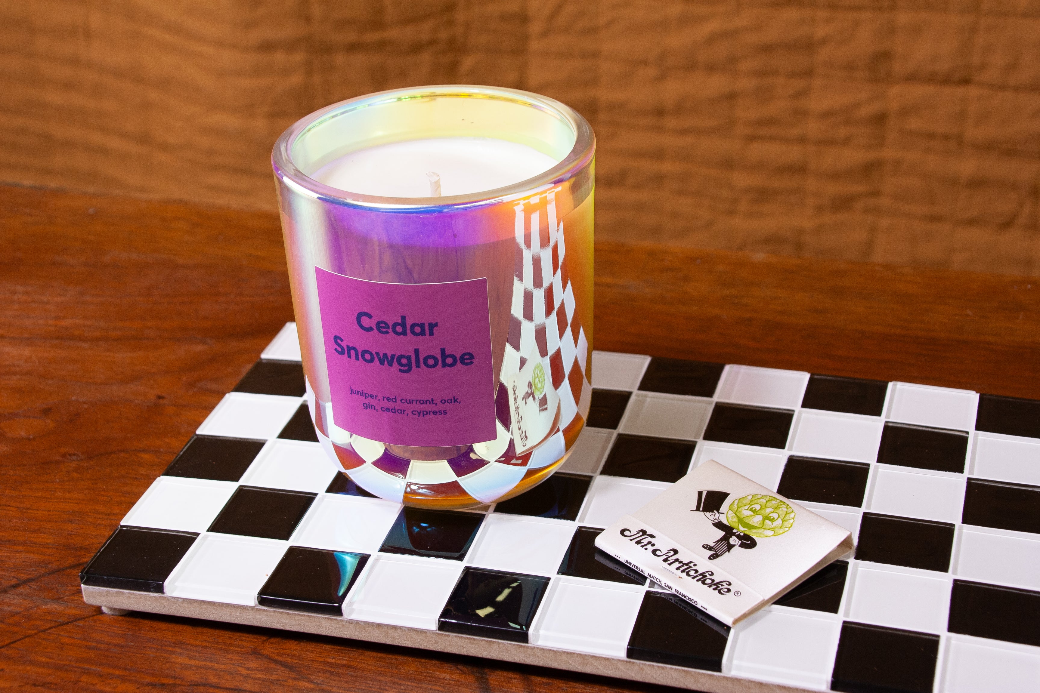 Cedar Snowglobe Soy Candle, 10 oz