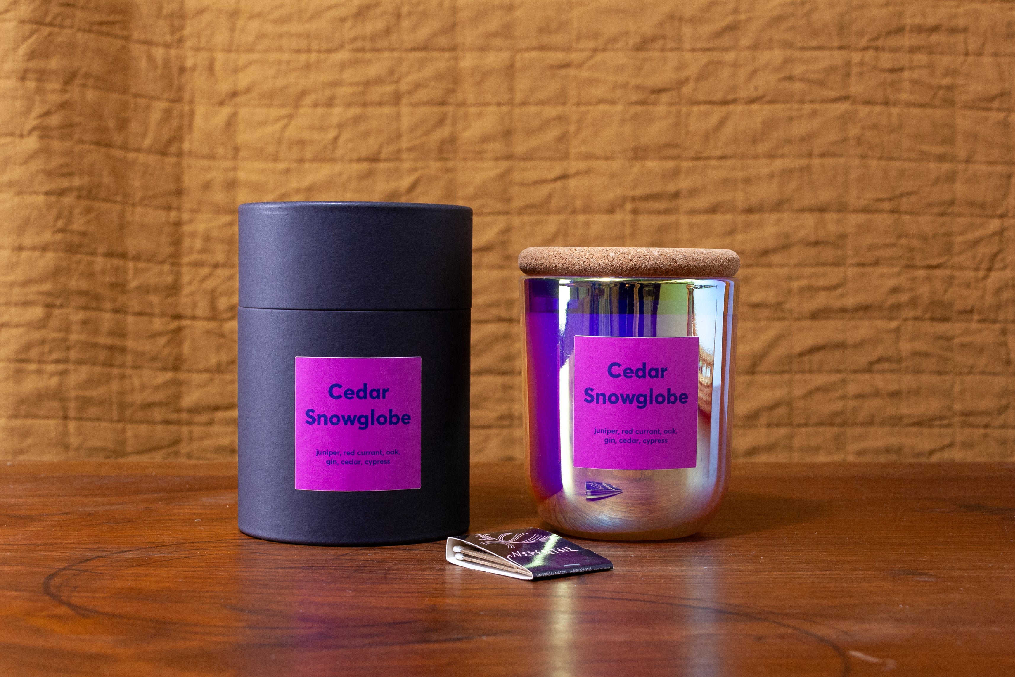Cedar Snowglobe Soy Candle, 10 oz