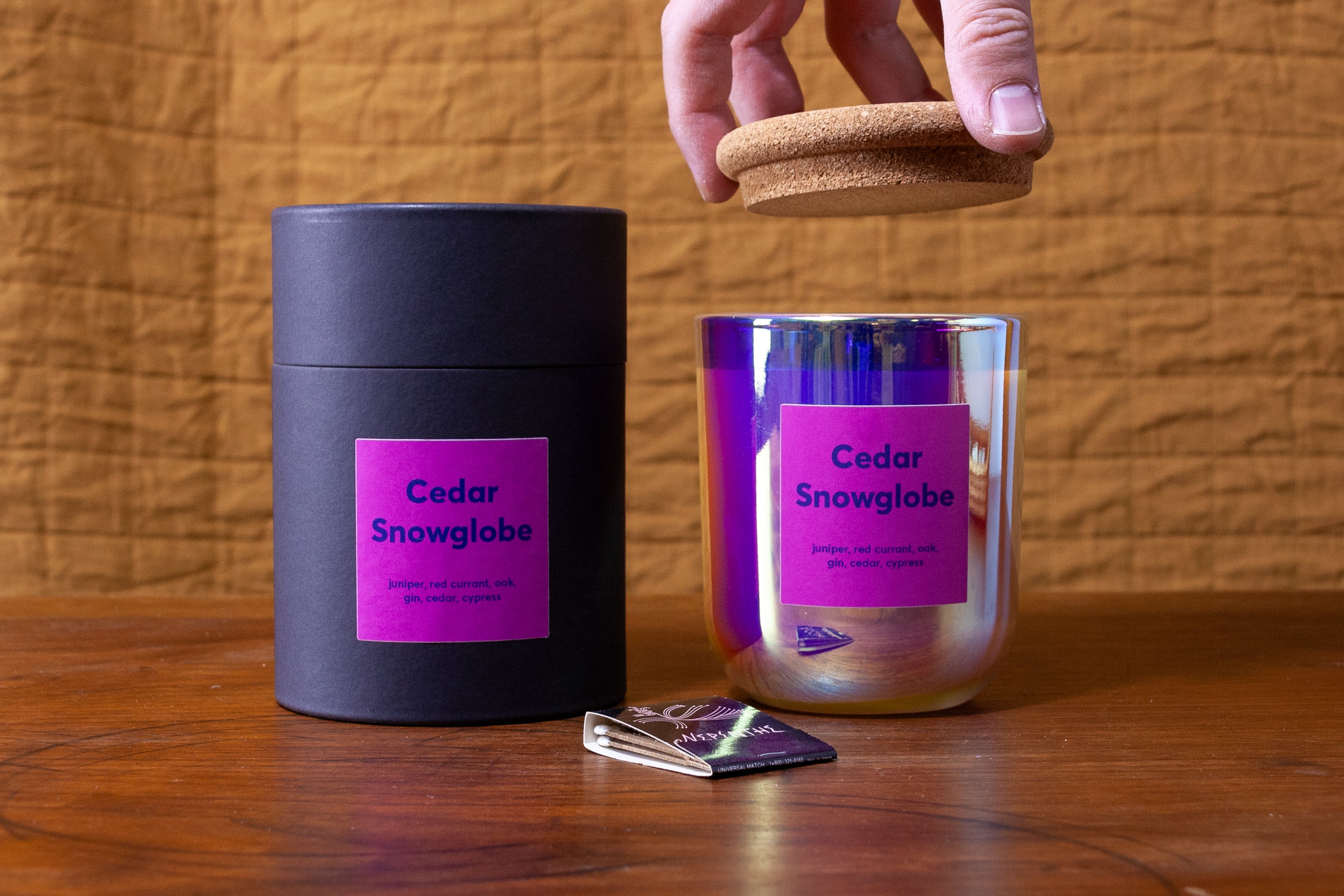 Cedar Snowglobe Soy Candle, 10 oz