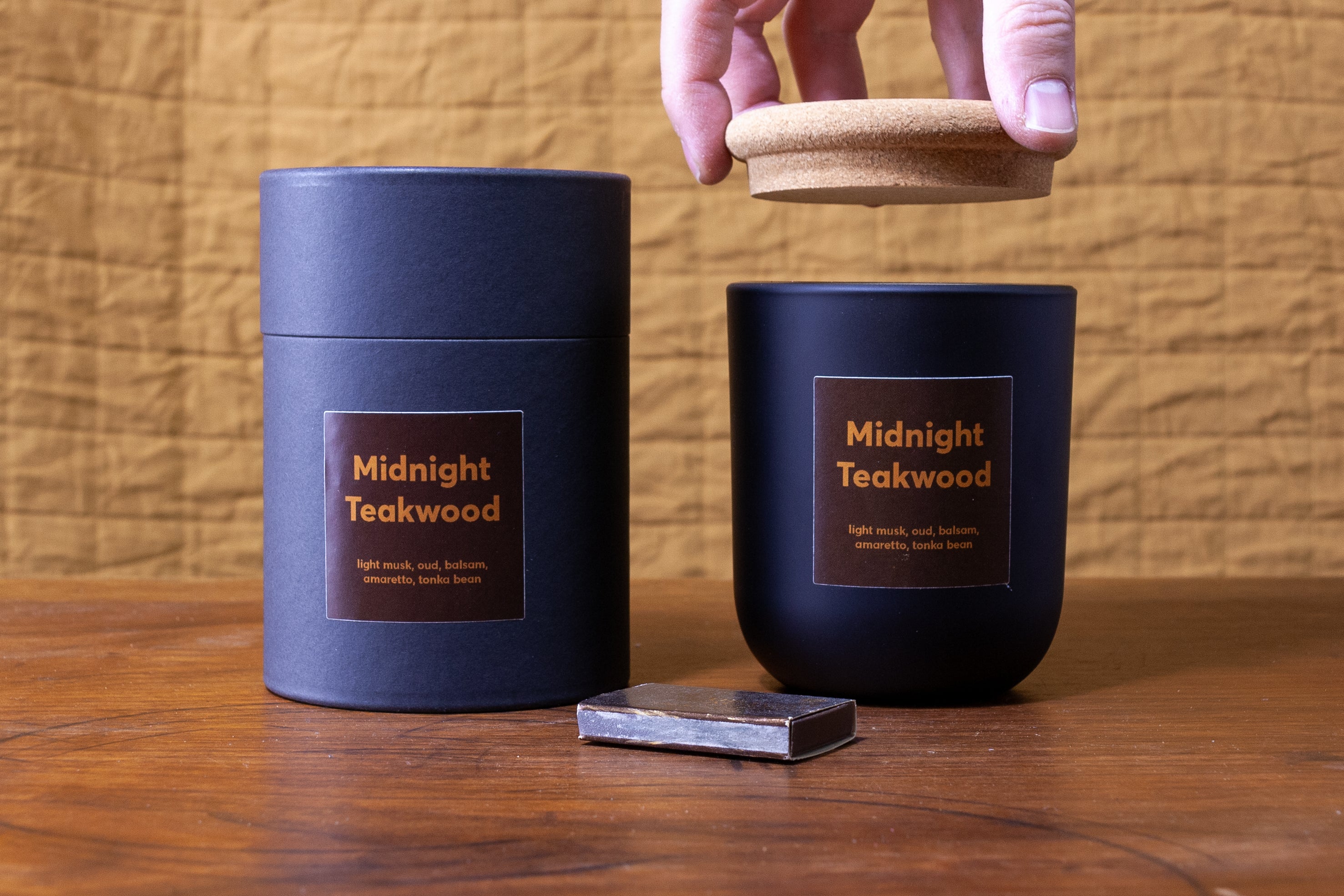 Midnight Teakwood Soy Candle, 10 oz