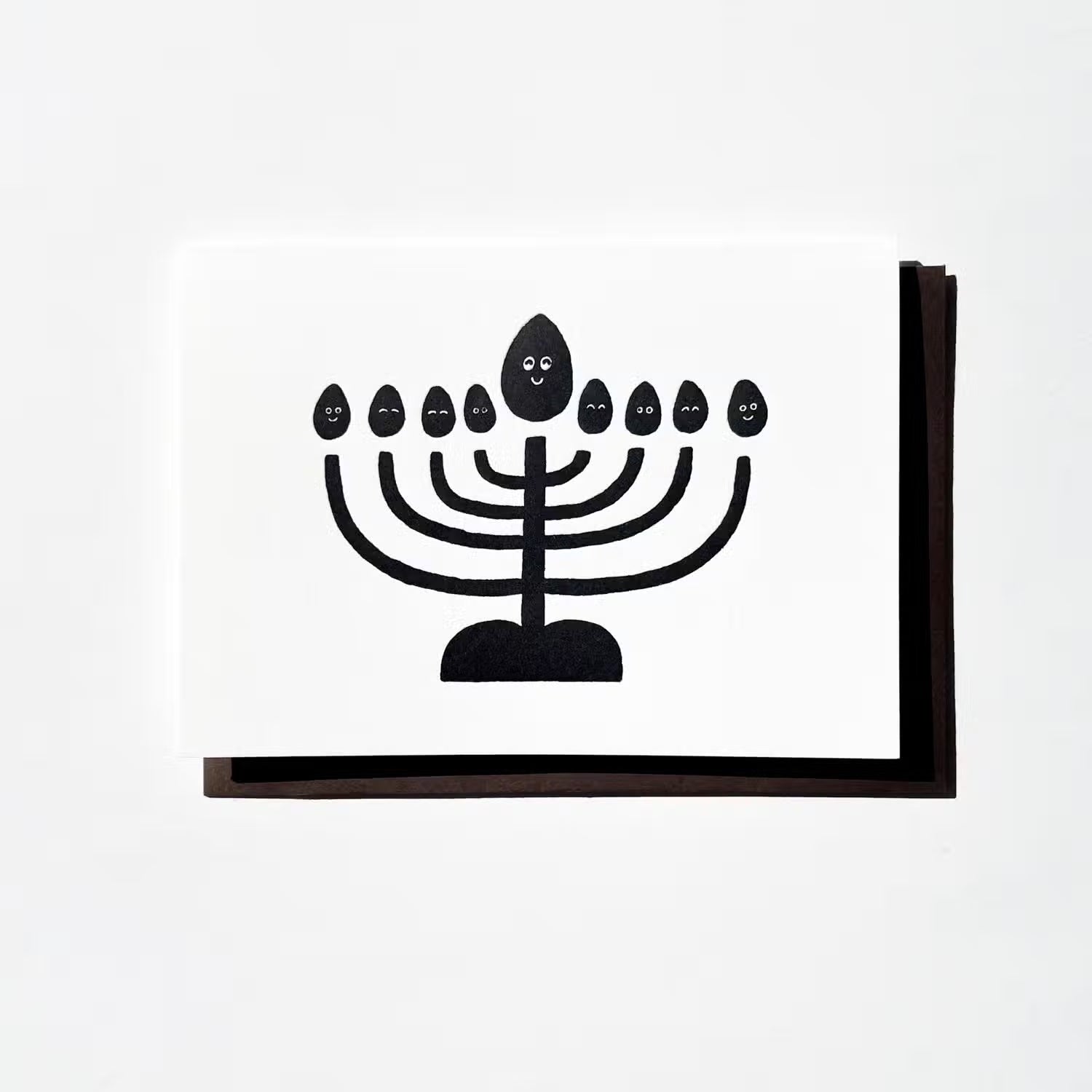 Menorah Letterpress Card