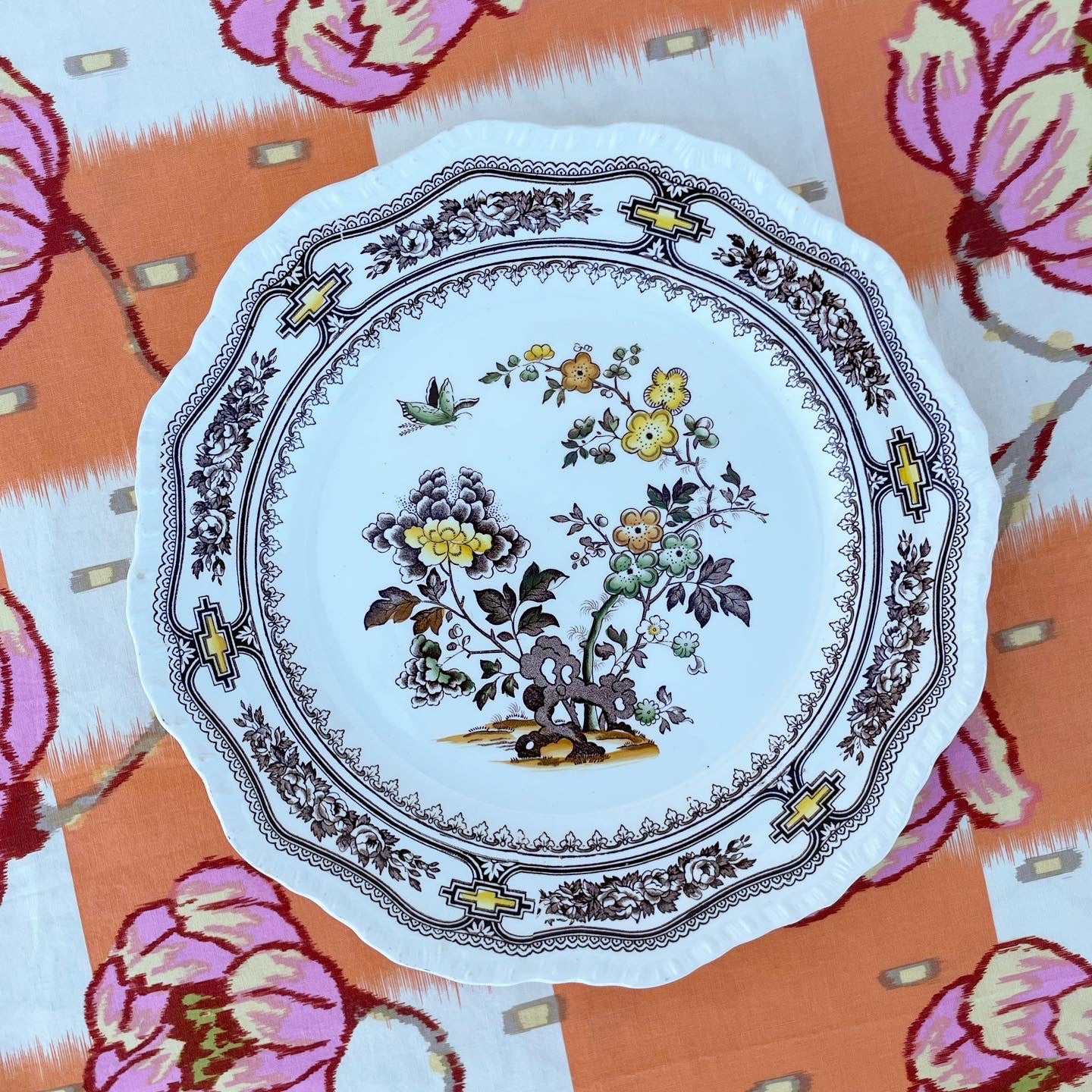 Mason Ironstone Manchu Brown Plate