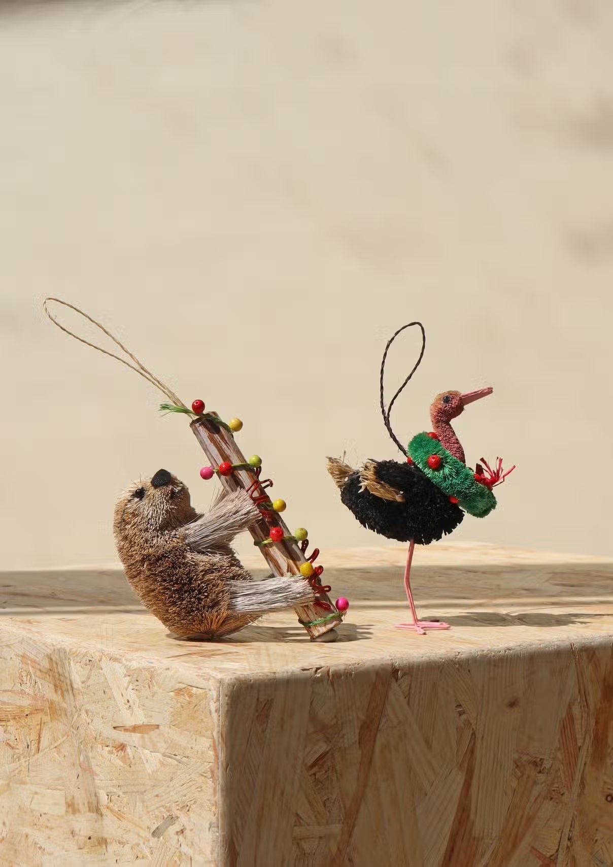 FINAL FEW - Bristle Ostrich Ornament