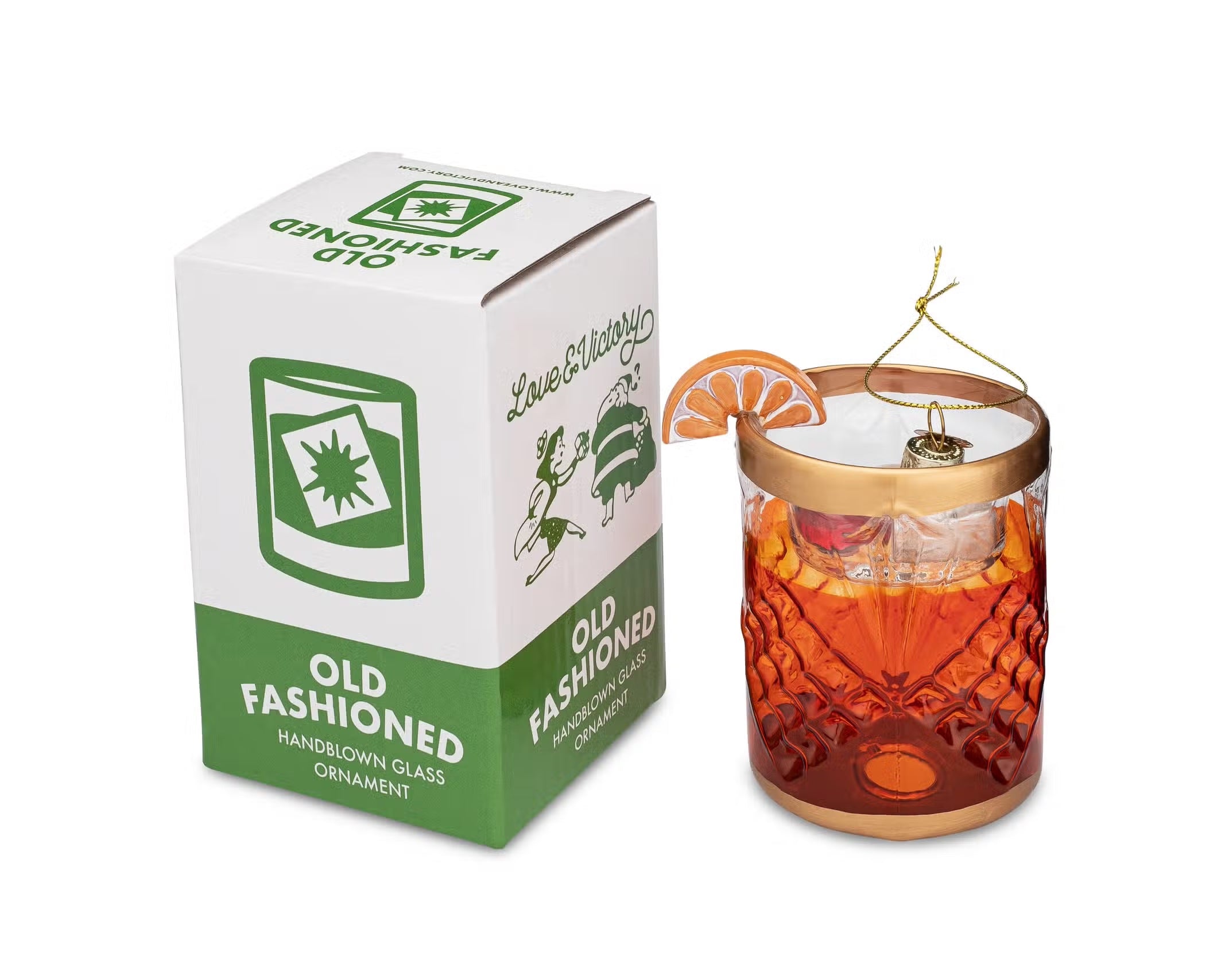 Old Fashioned Cocktail Ornament