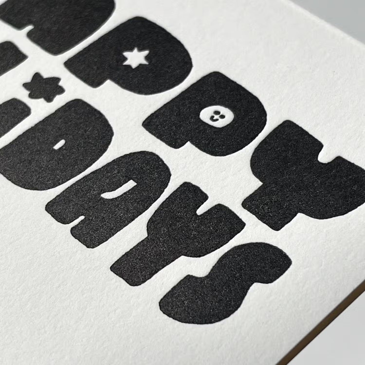 Happy Holidays Letterpress Card