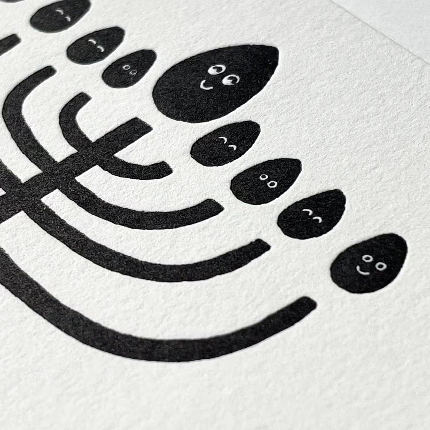 Menorah Letterpress Card