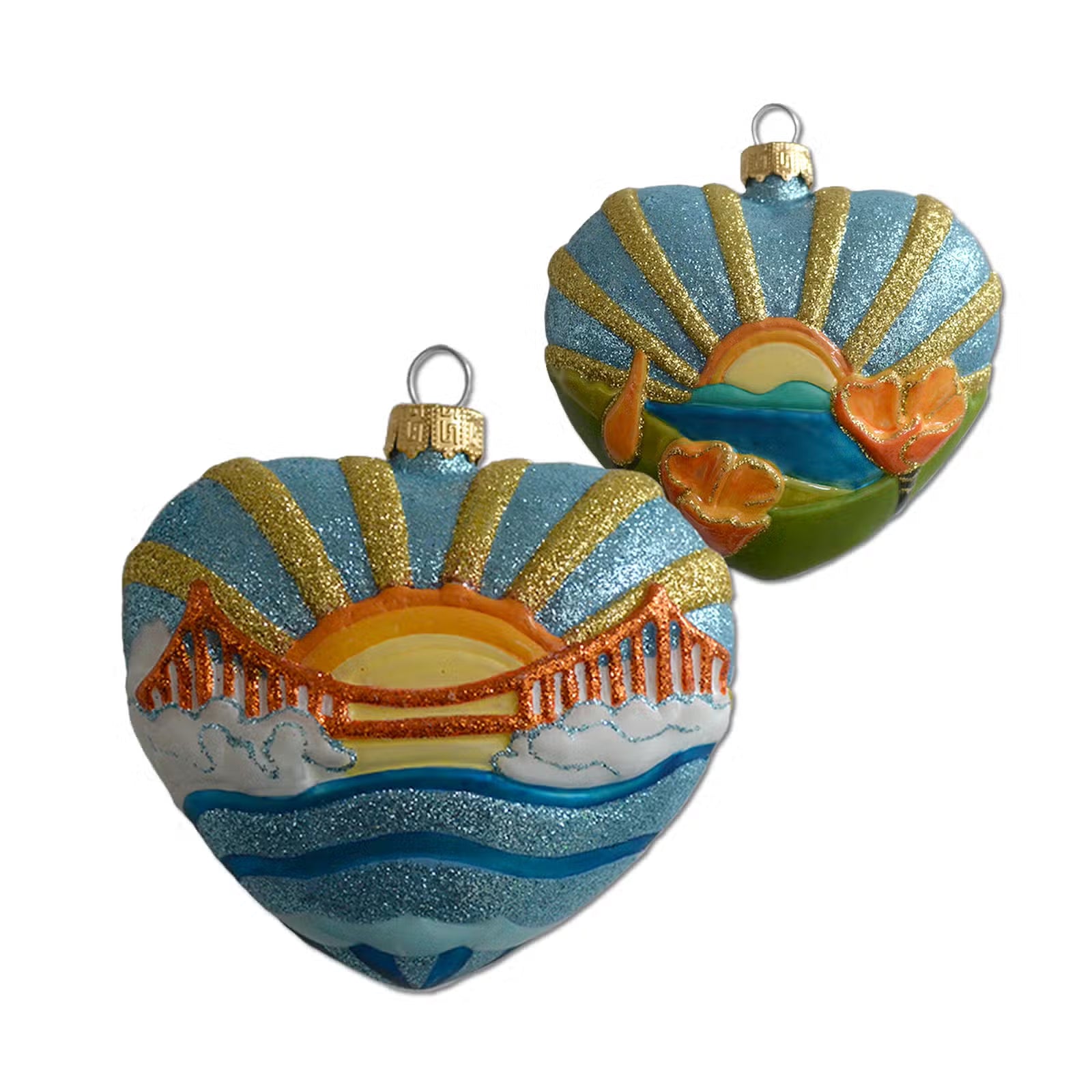 California Heart Ornament