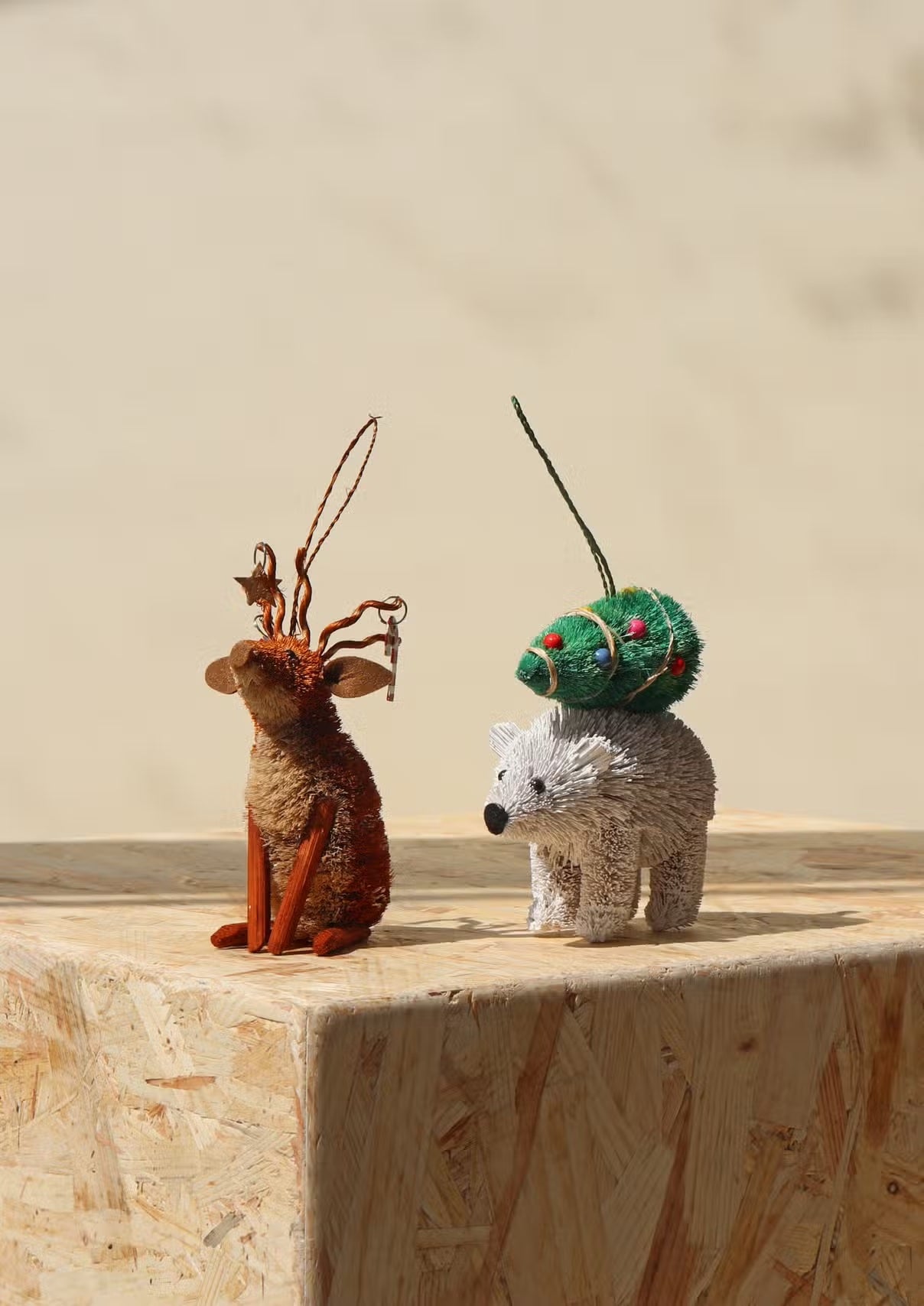 Bristle Reindeer Ornament