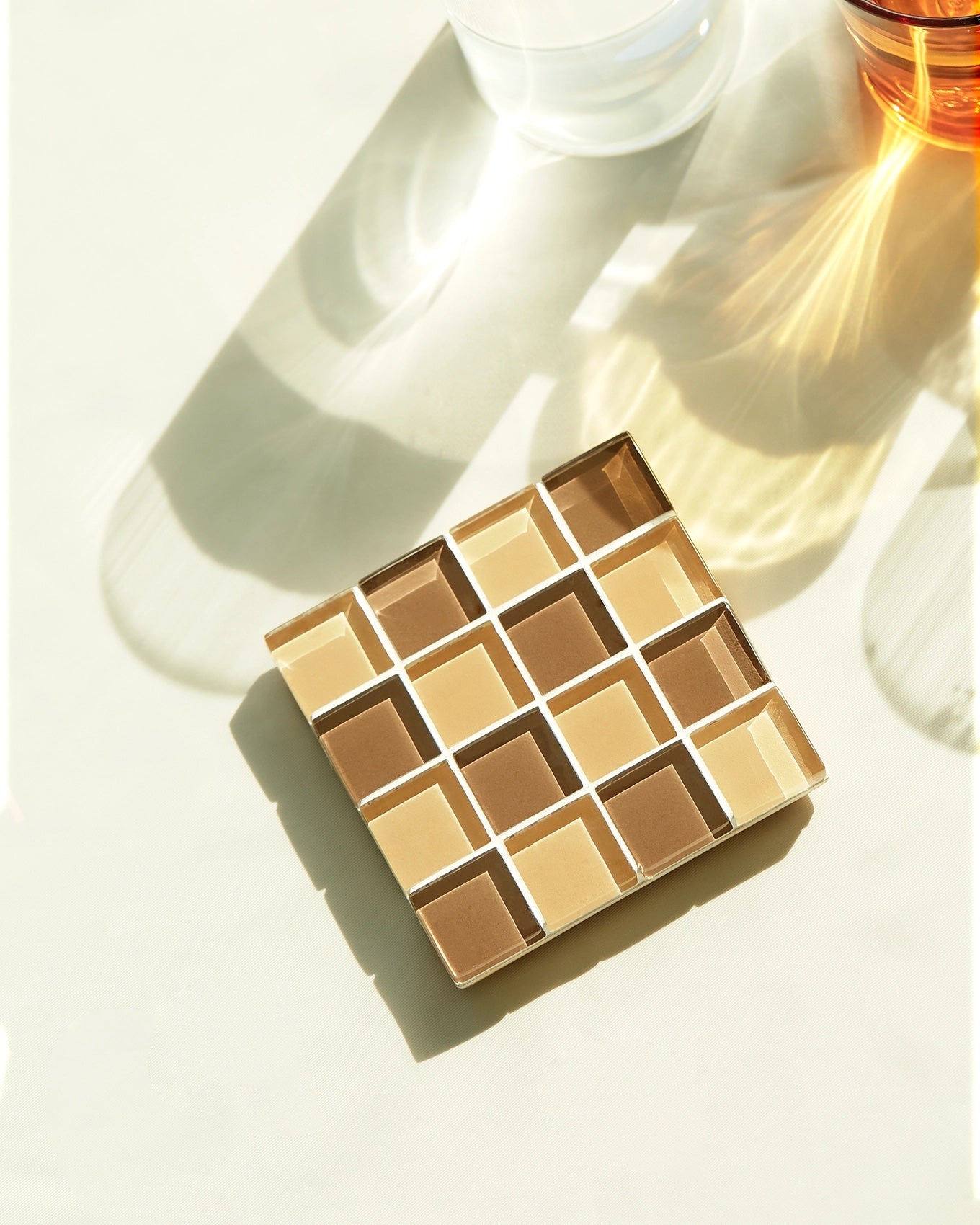 Glass Tile Coaster in Vintage Love