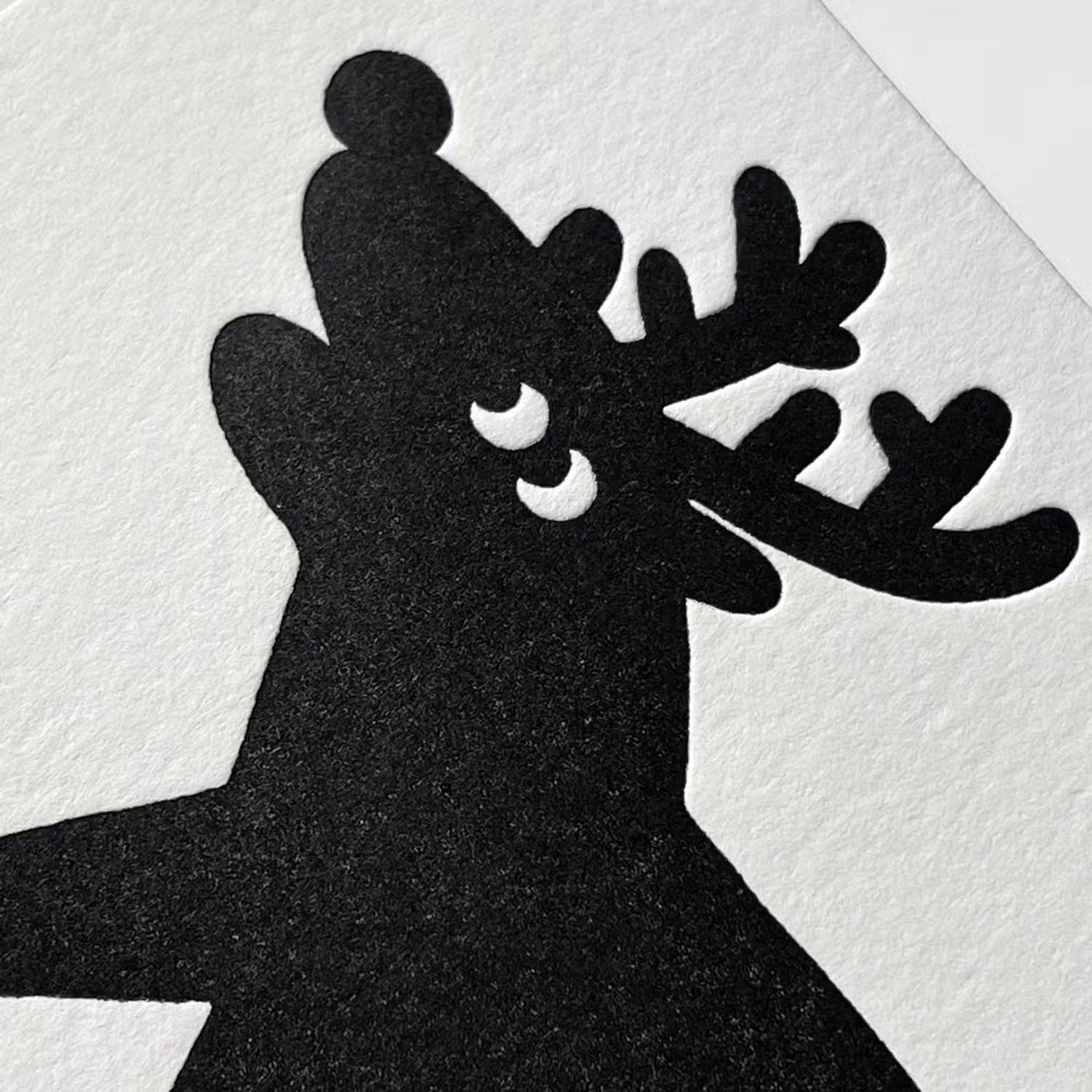 Holiday Reindeer Letterpress Card