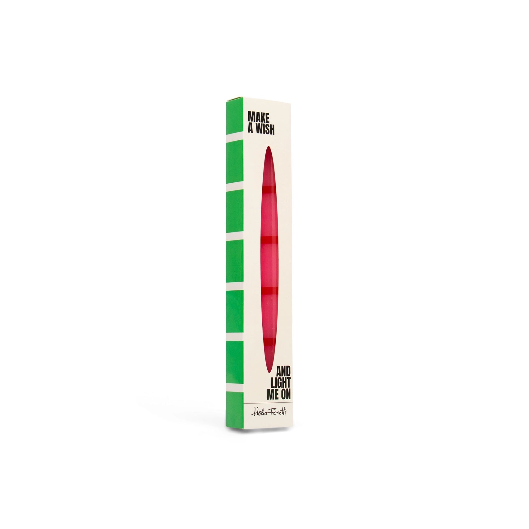 Striped Ruby Taper Candles (Set of 2)