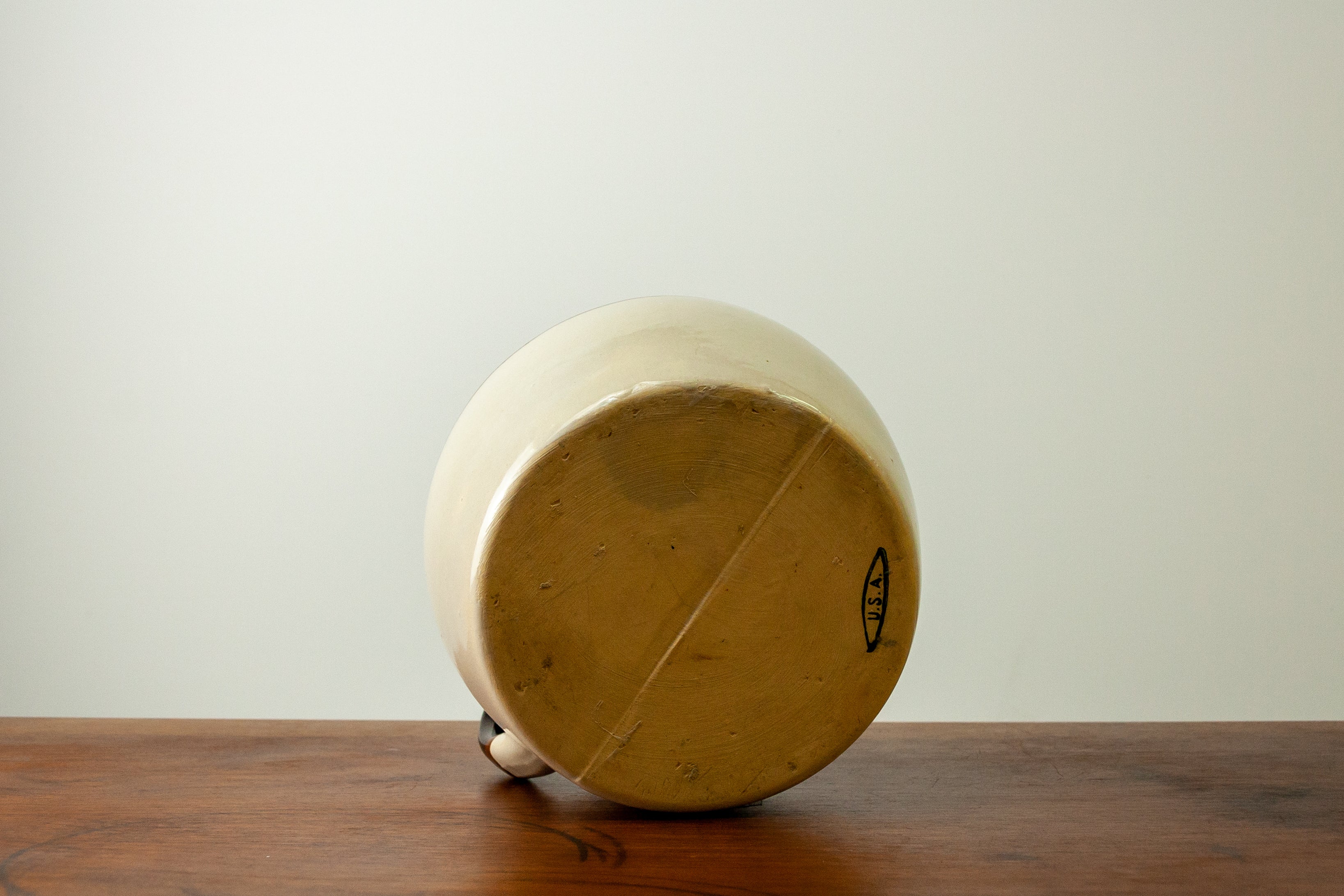 Two-Toned Stoneware Bean Pot