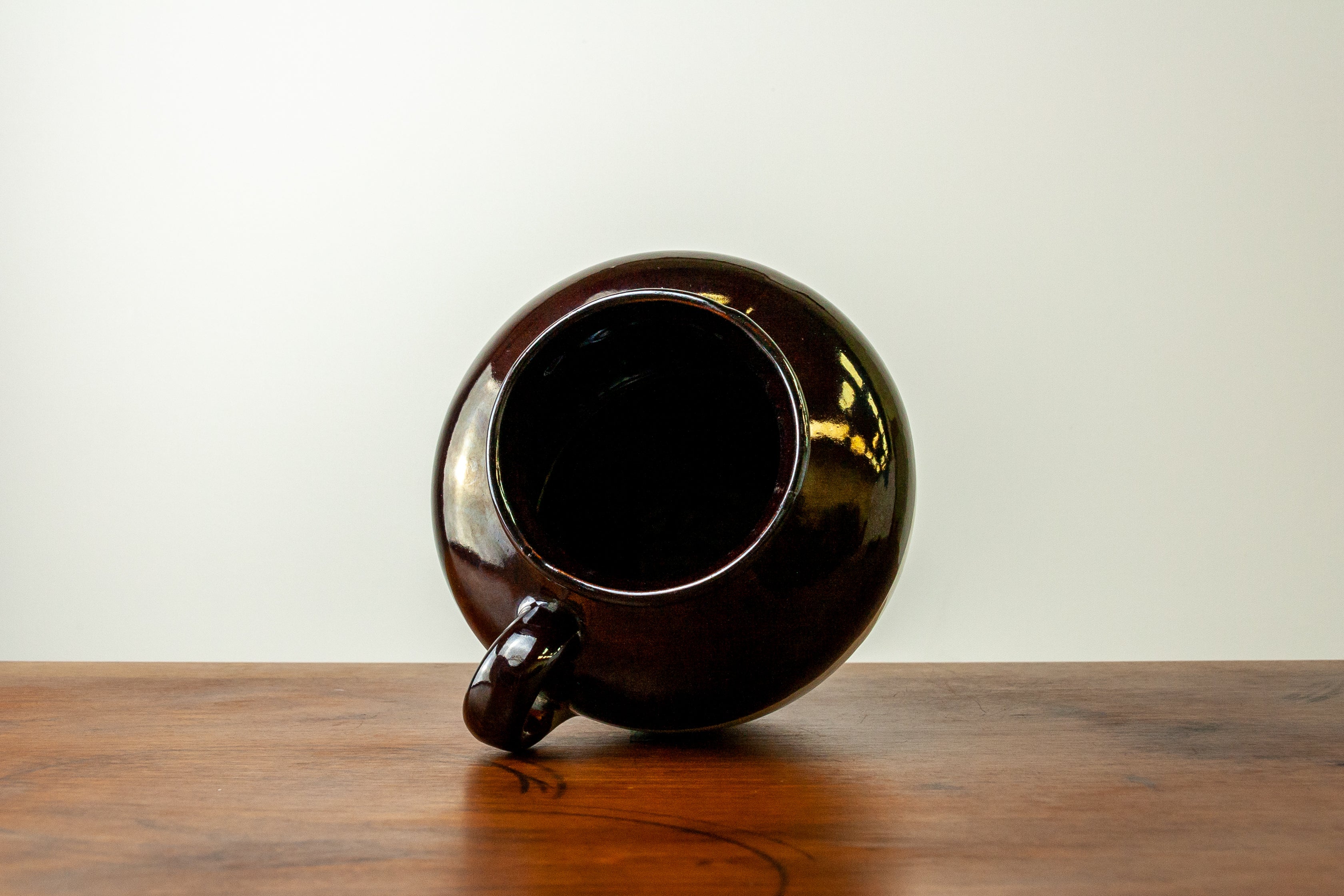 Two-Toned Stoneware Bean Pot