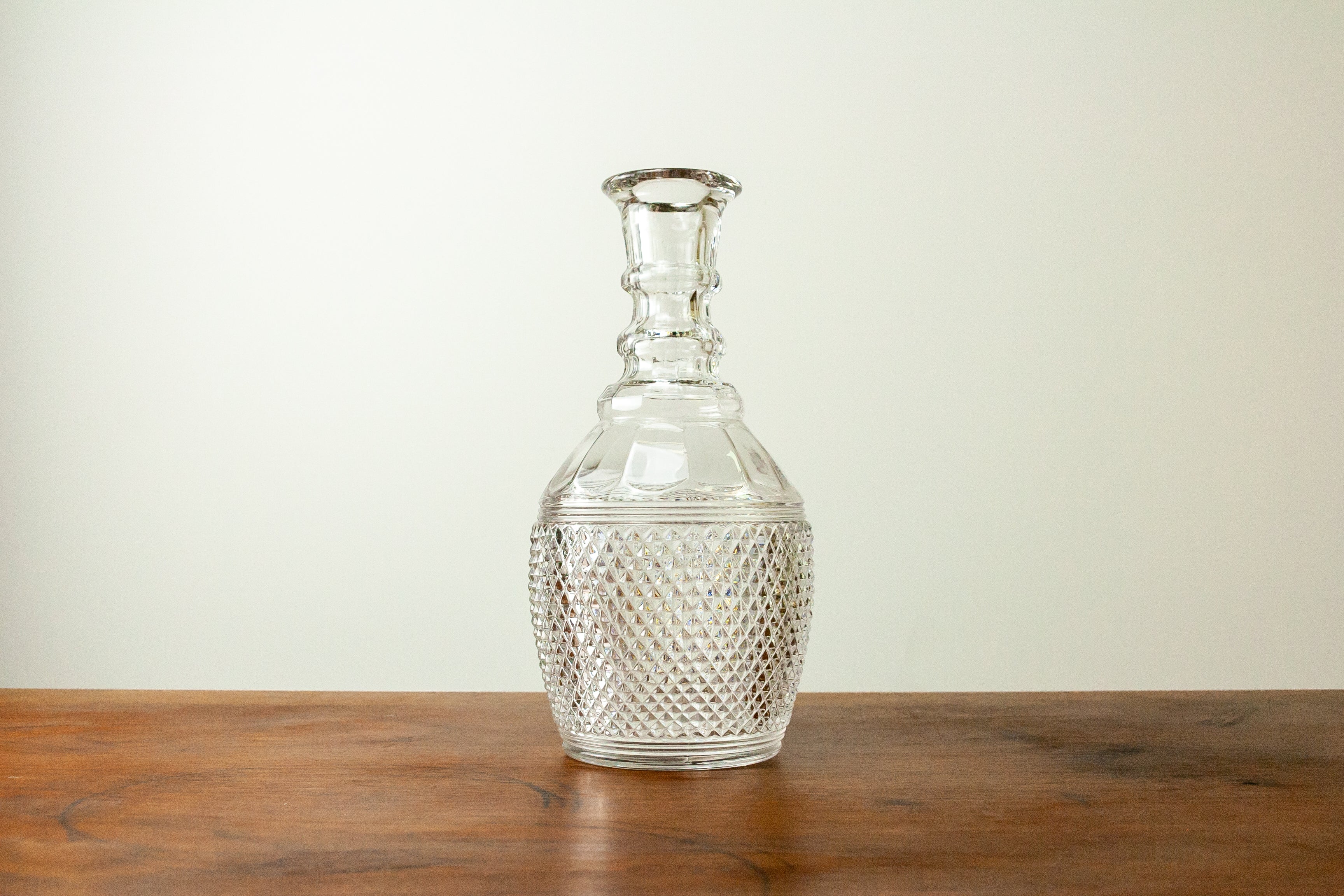 Clear Cut Glass Decanter