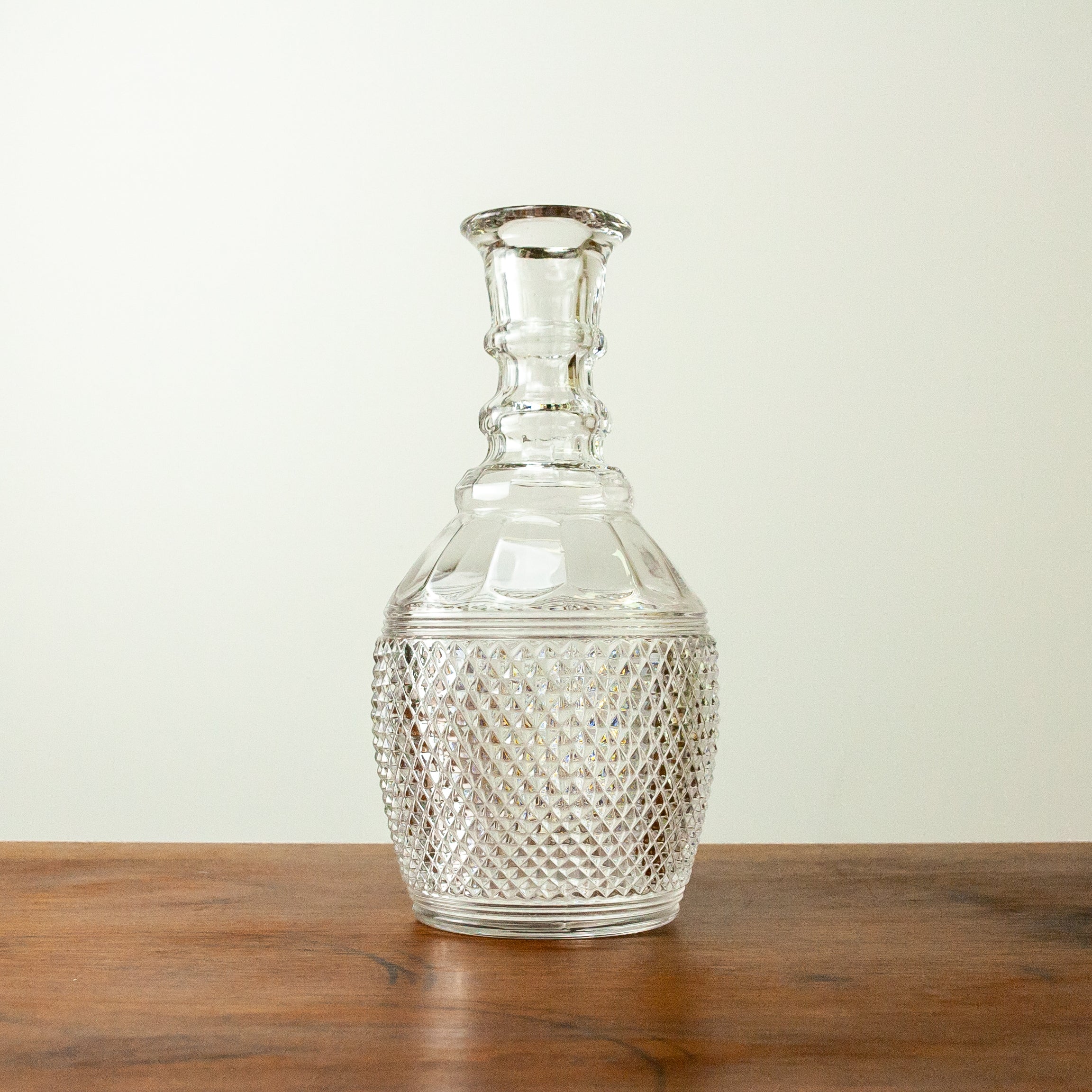 Clear Cut Glass Decanter