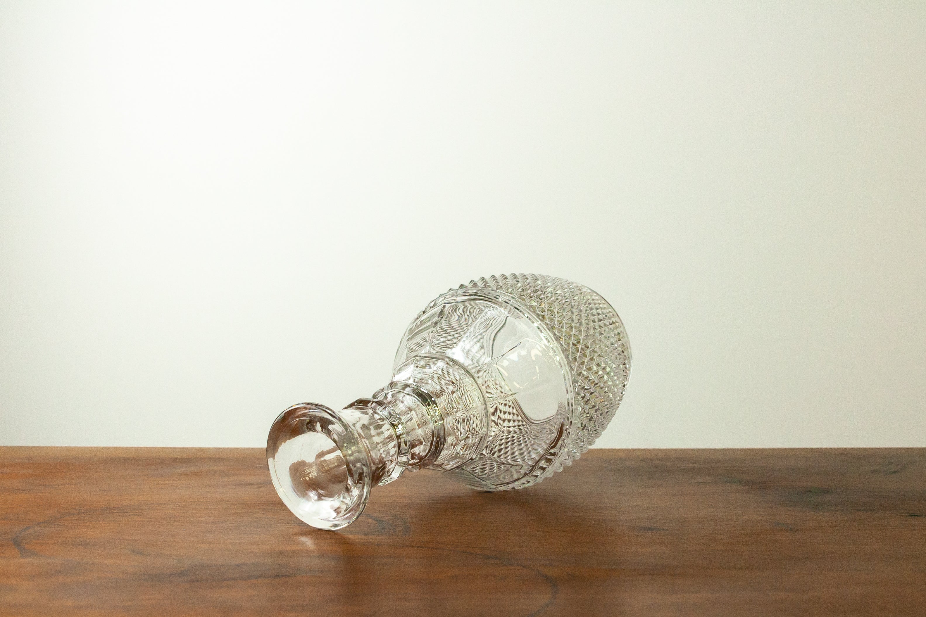 Clear Cut Glass Decanter