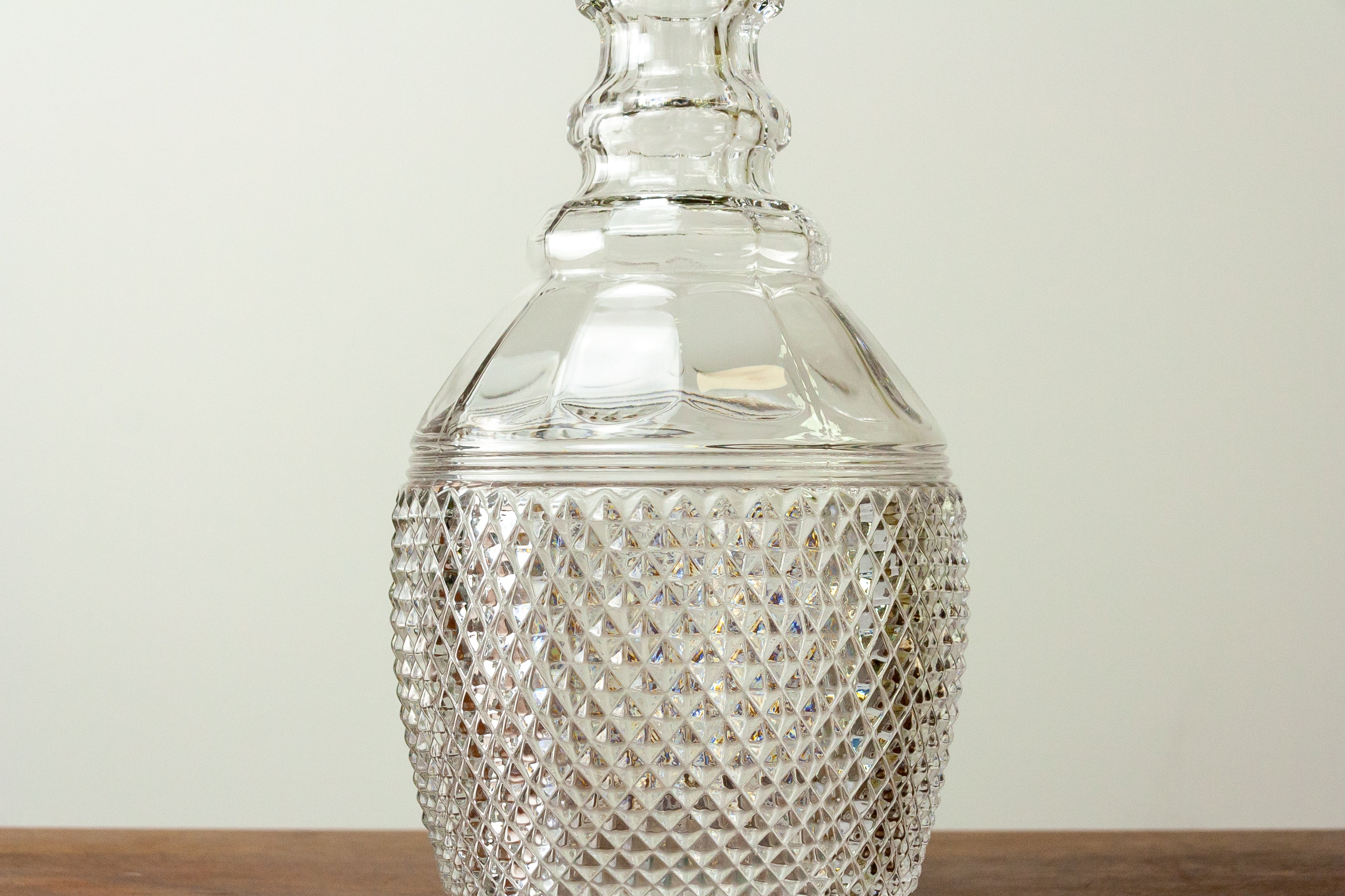 Clear Cut Glass Decanter