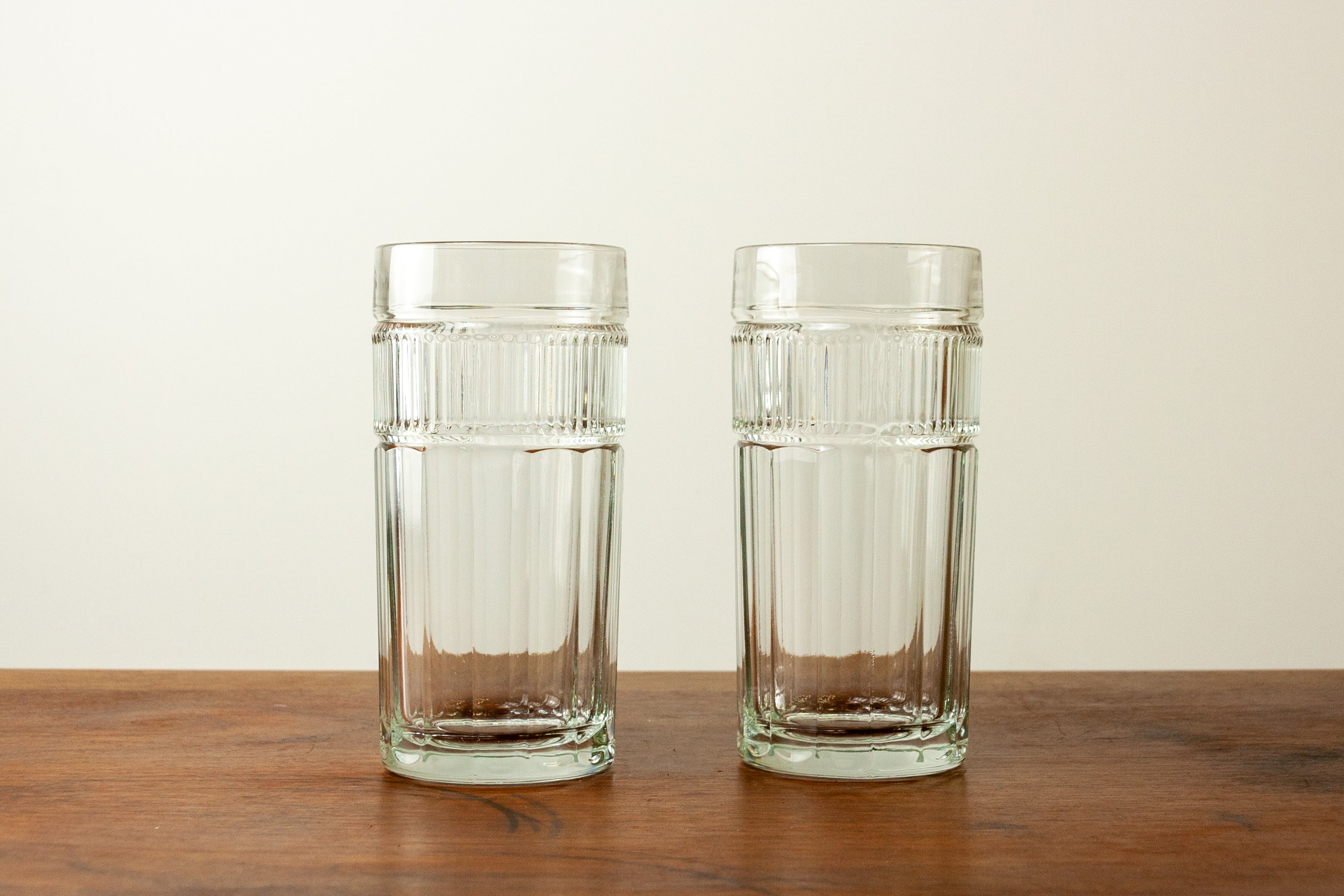 Mid Century Flat Iced Tea Glasses (Set of 2)