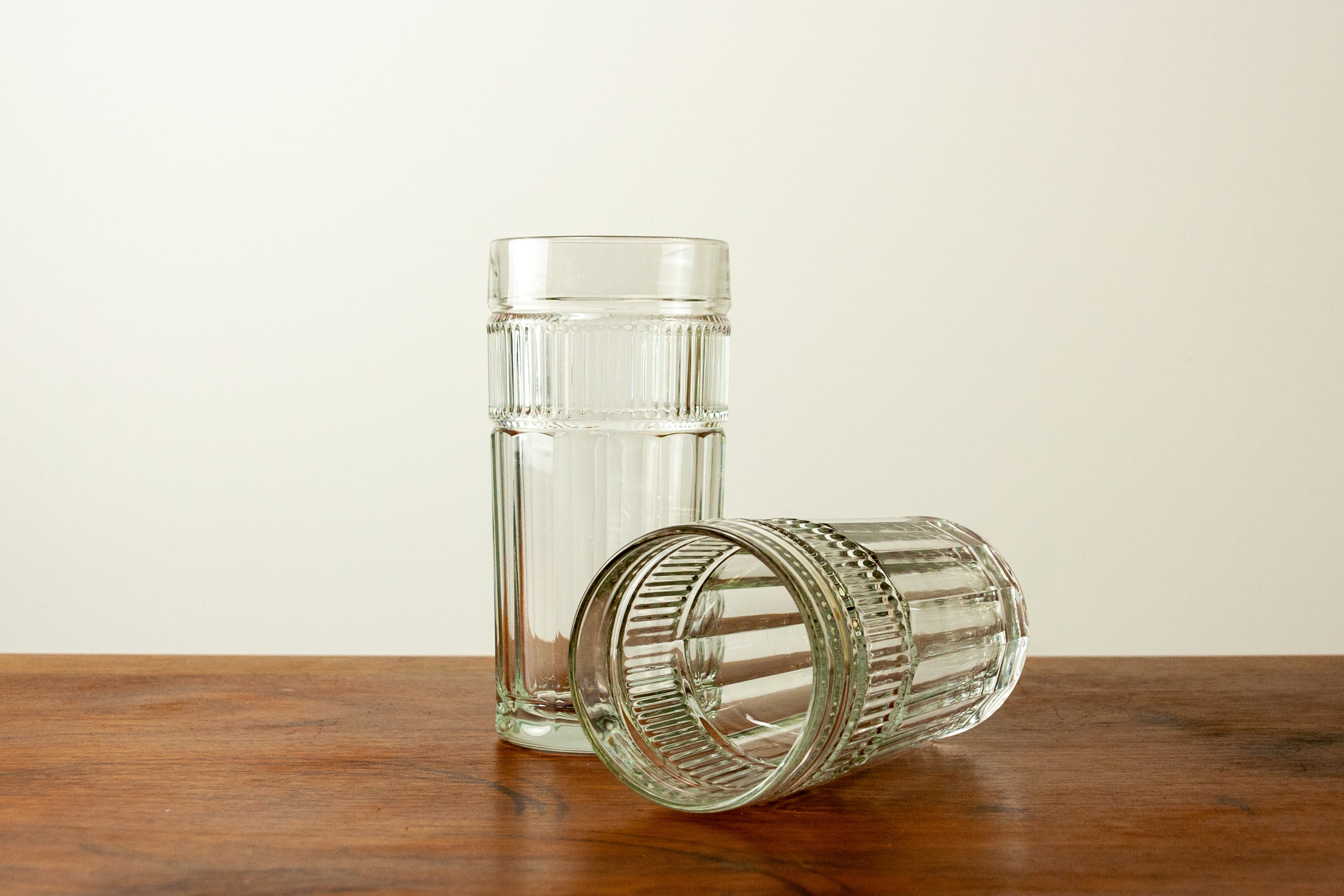 Mid Century Flat Iced Tea Glasses (Set of 2)