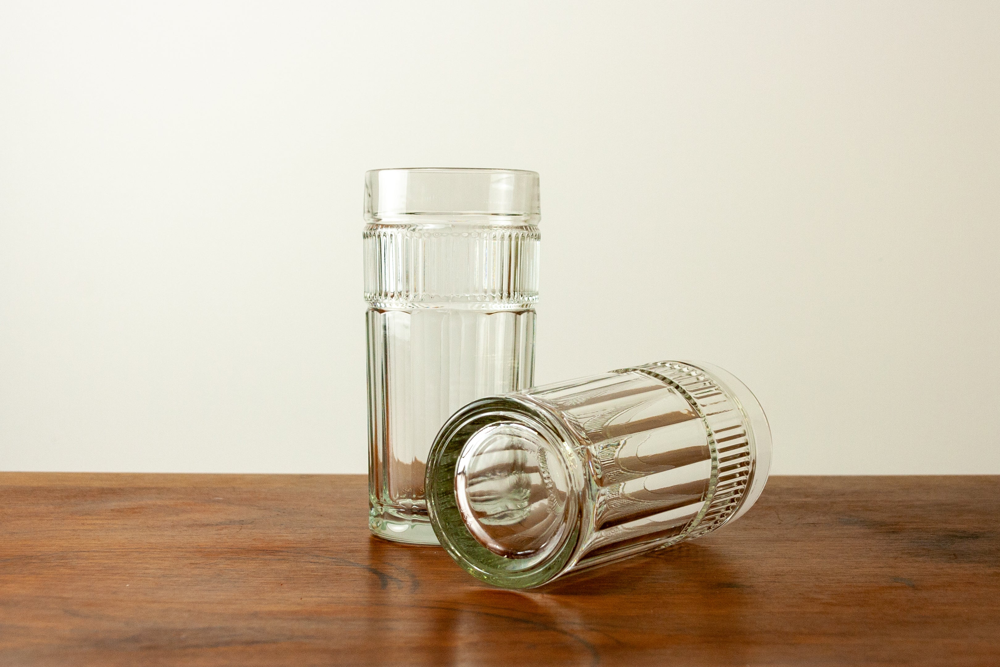 Mid Century Flat Iced Tea Glasses (Set of 2)