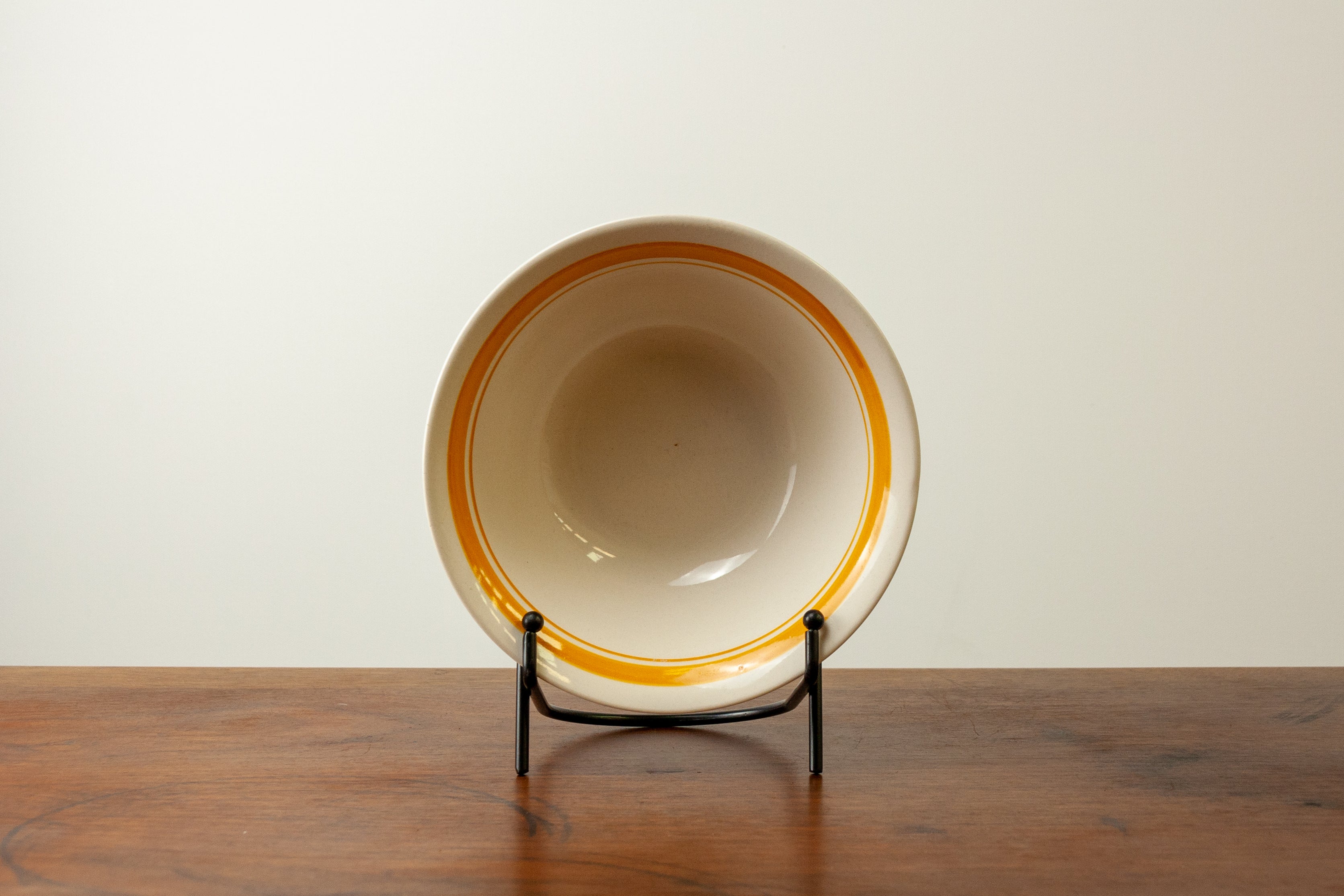 Yellow Trim Nested Serving Bowls