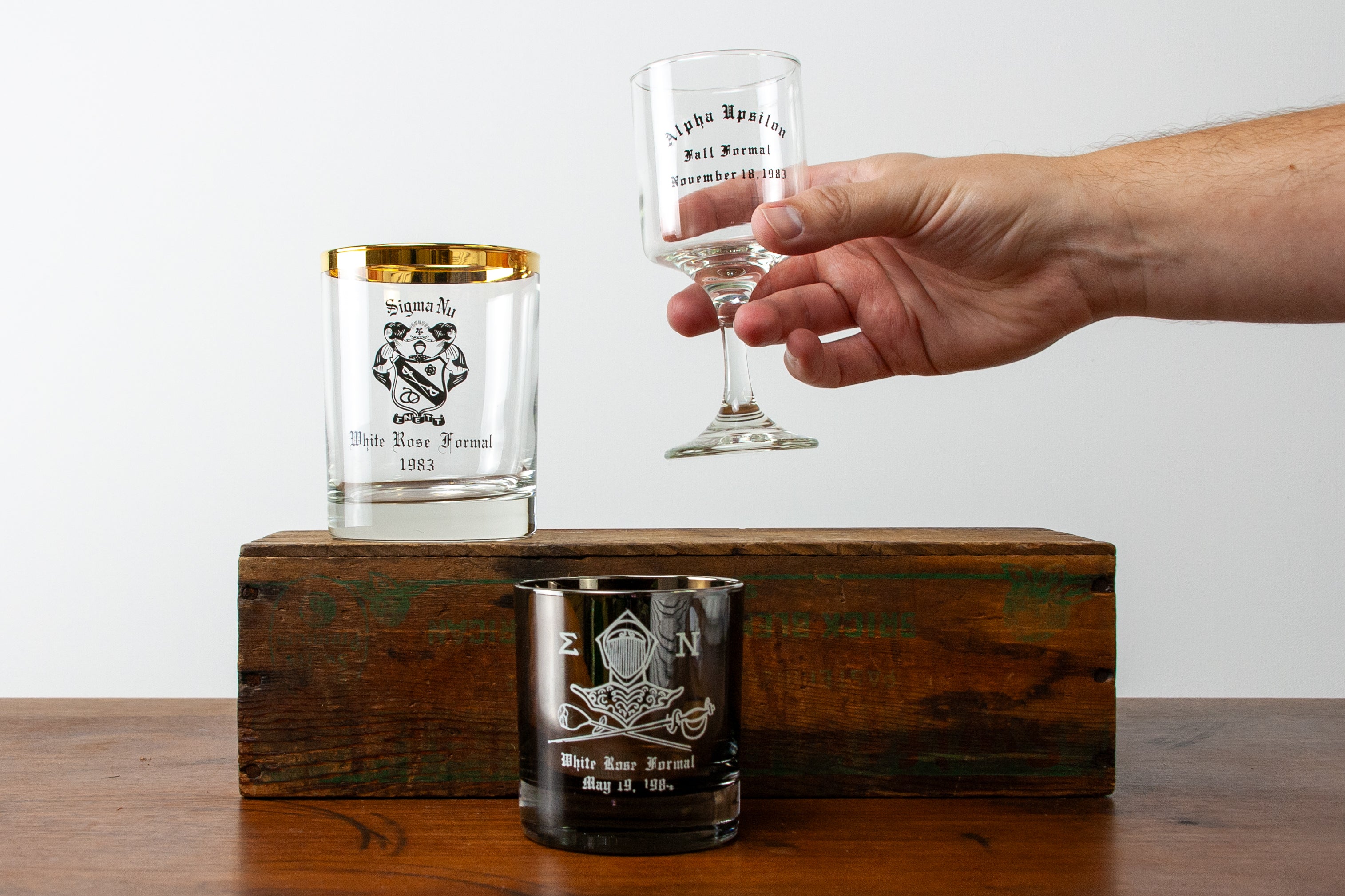 Vintage Fraternity Glasses