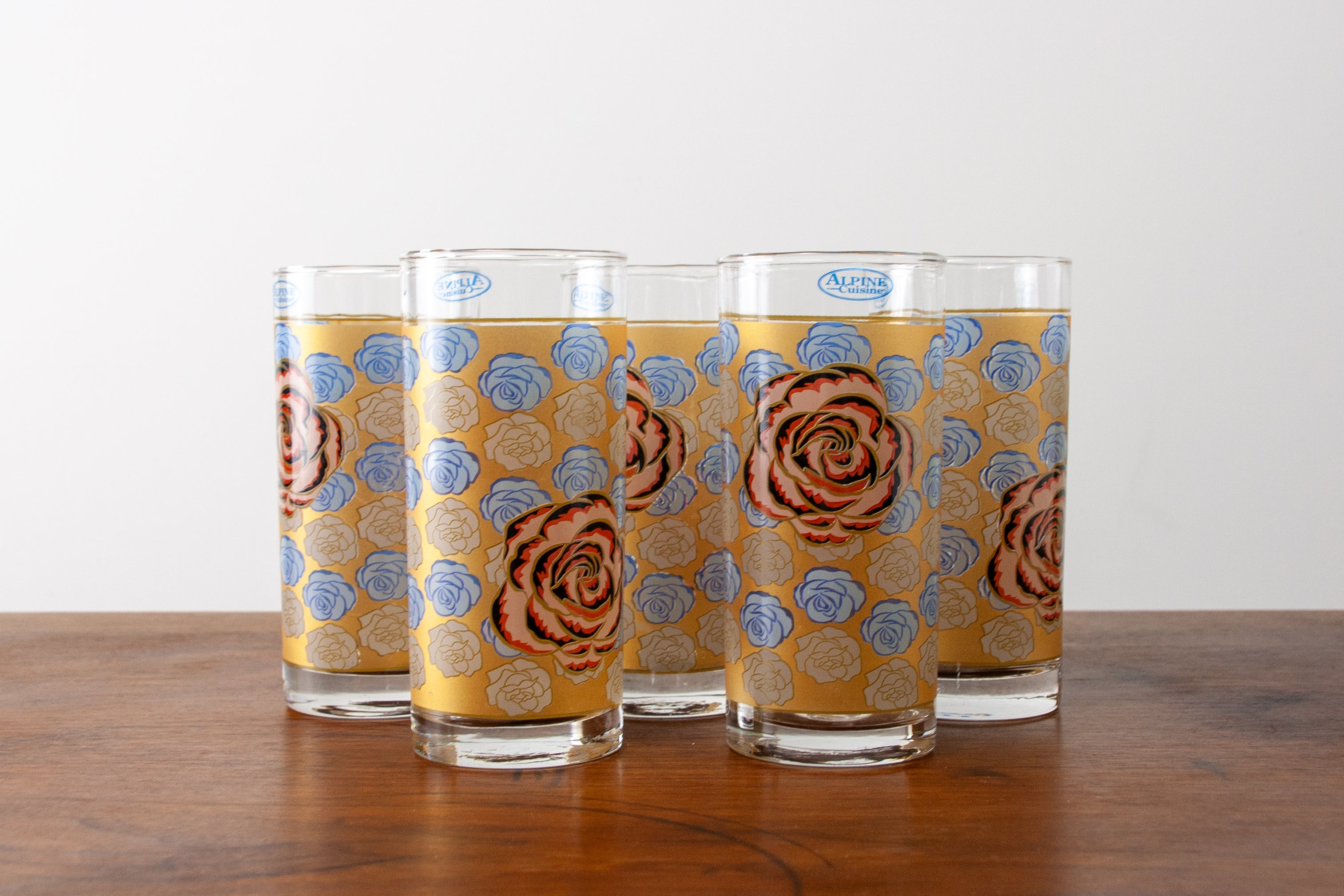 Alpine Cuisine Rose Highball Glasses (Set of 5)